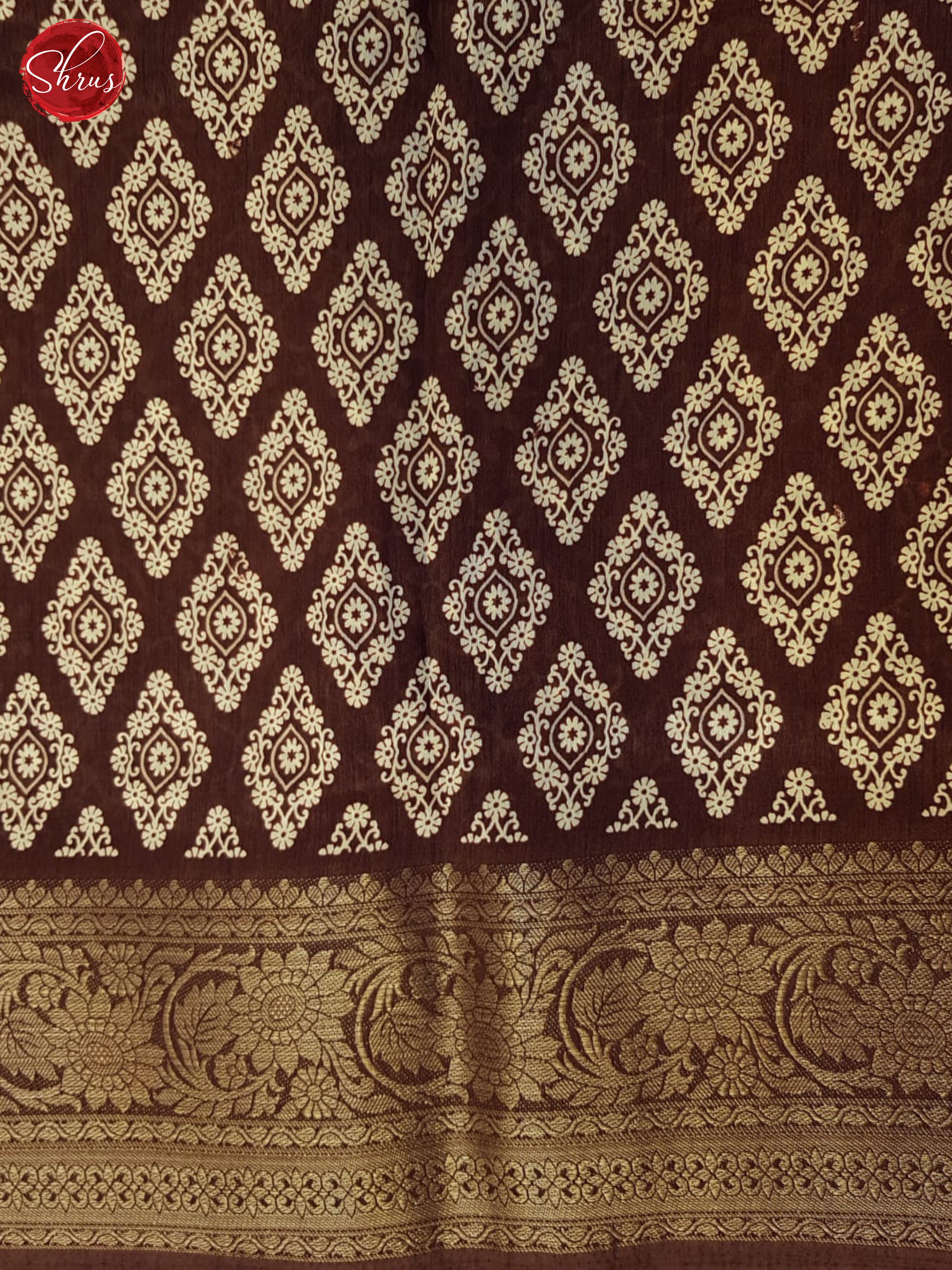 Brown(SIngle Tone) - Semi crepe Saree - Shop on ShrusEternity.com