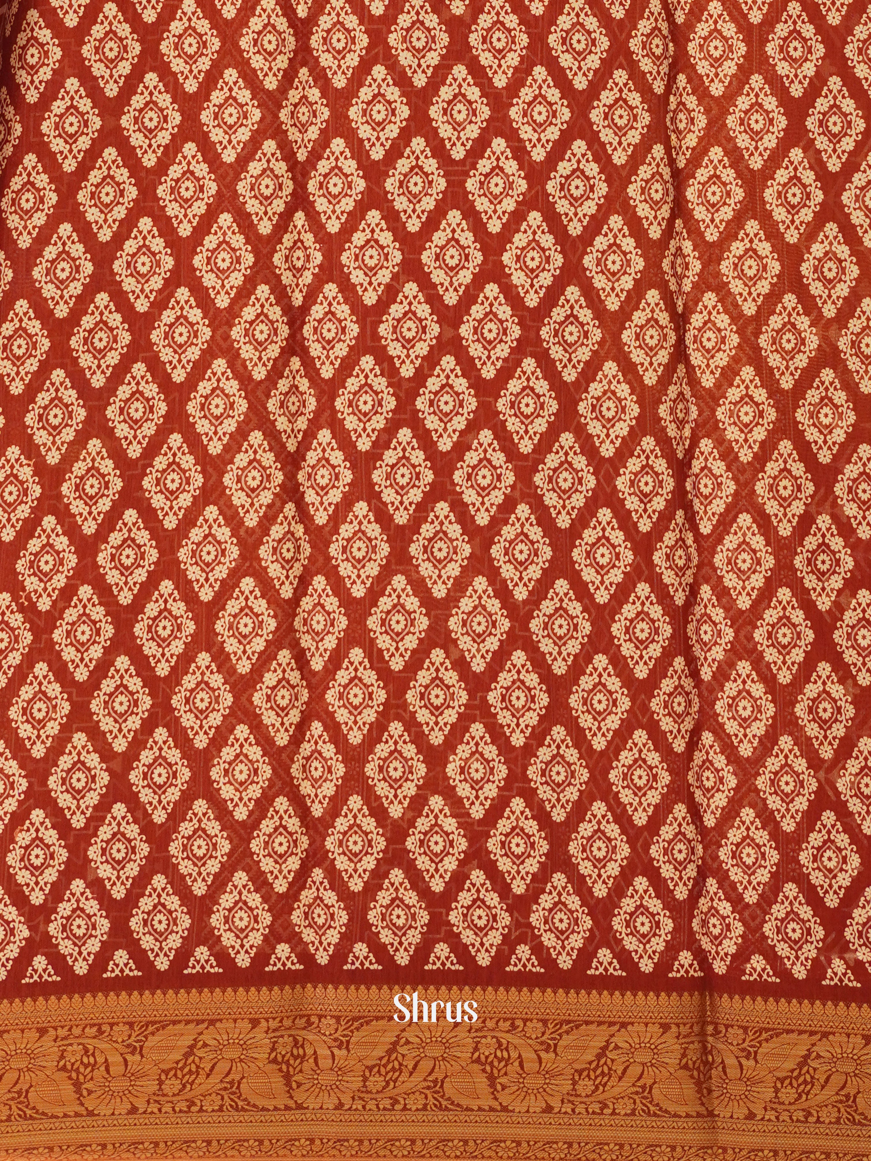 Red(Single Tone) - Semi crepe Saree - Shop on ShrusEternity.com