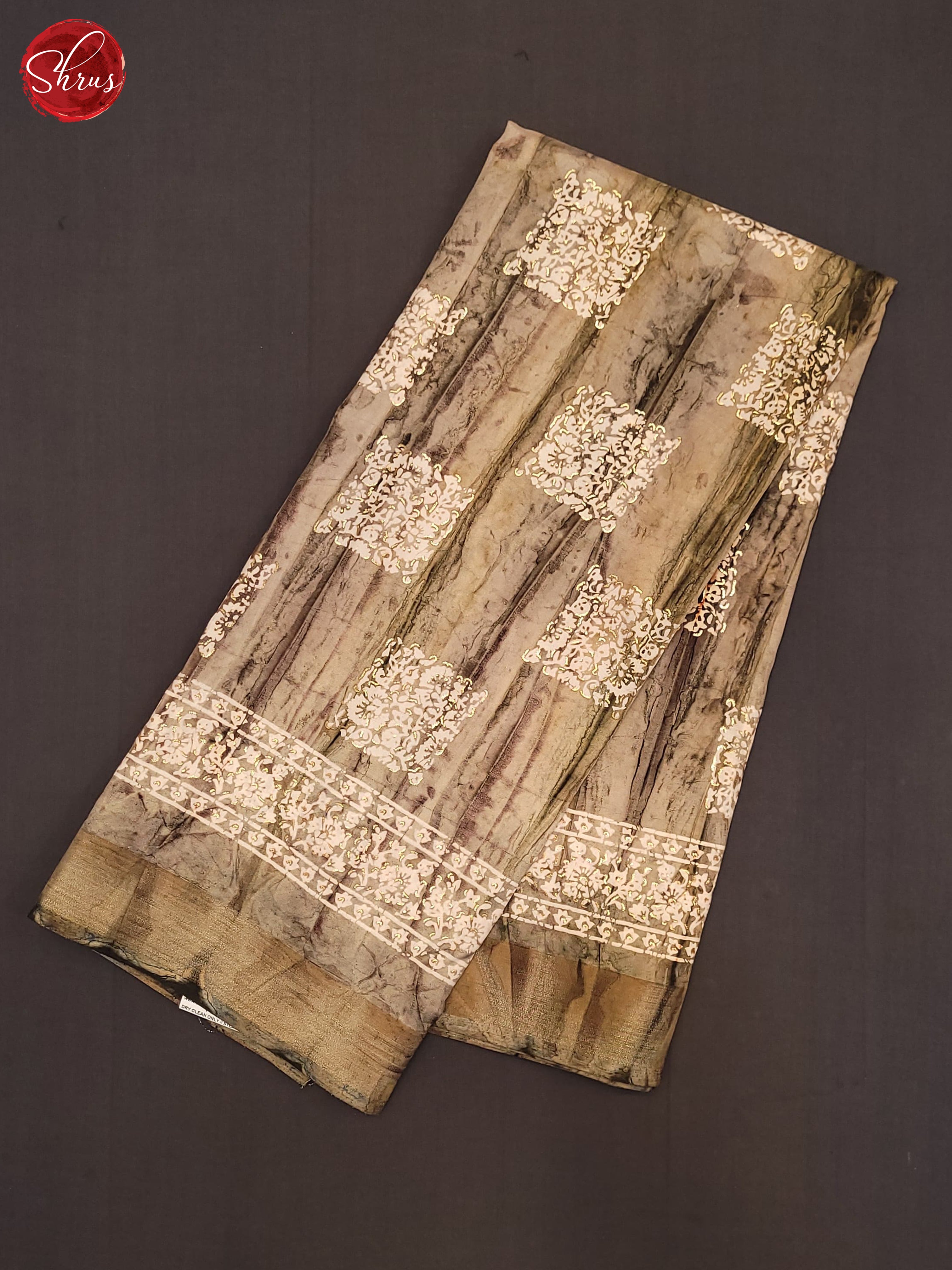 Army Green(Single Tone) - Semi Crepe Saree - Shop on ShrusEternity.com