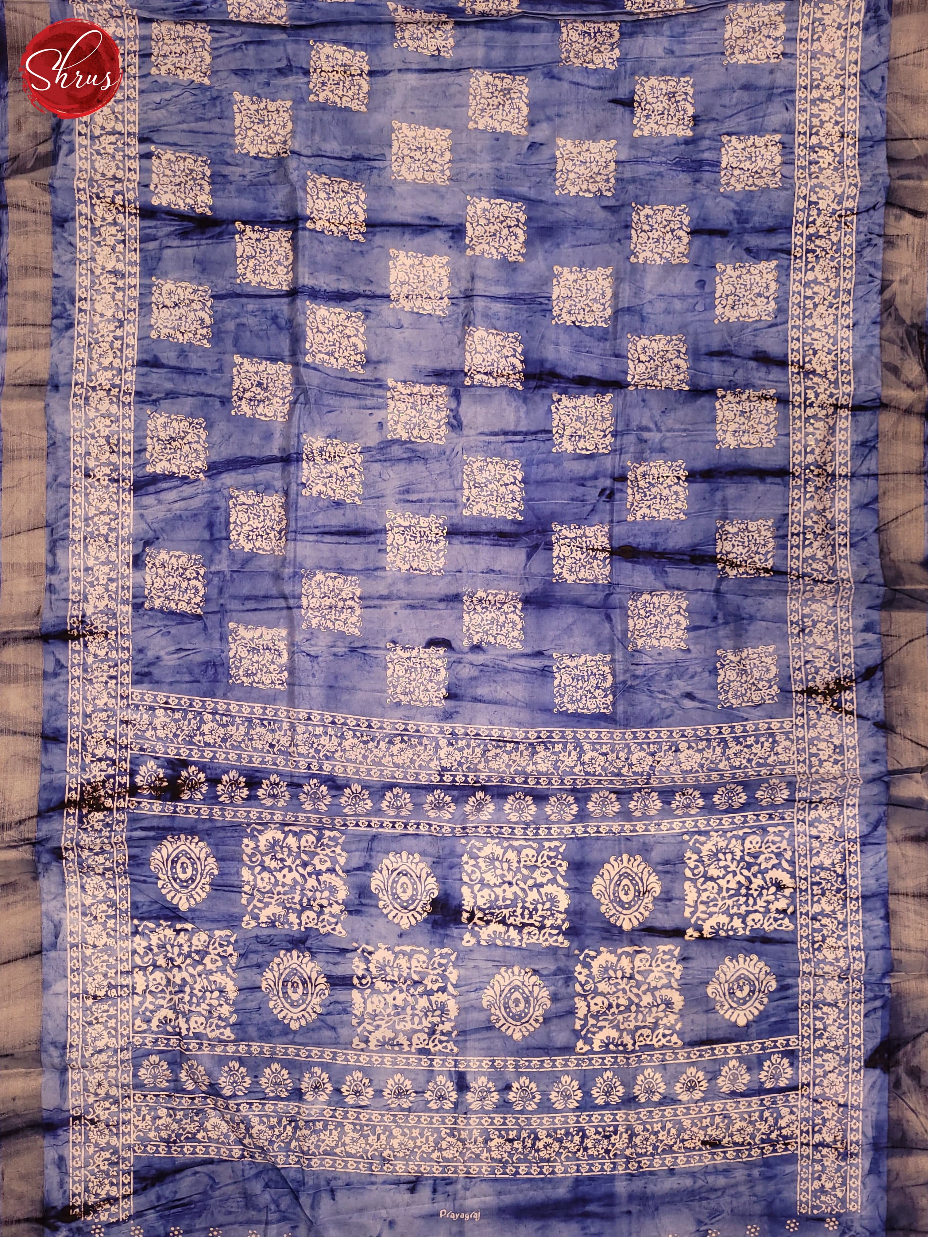 Blue(Single Tone)- Semi Crepe Saree - Shop on ShrusEternity.com