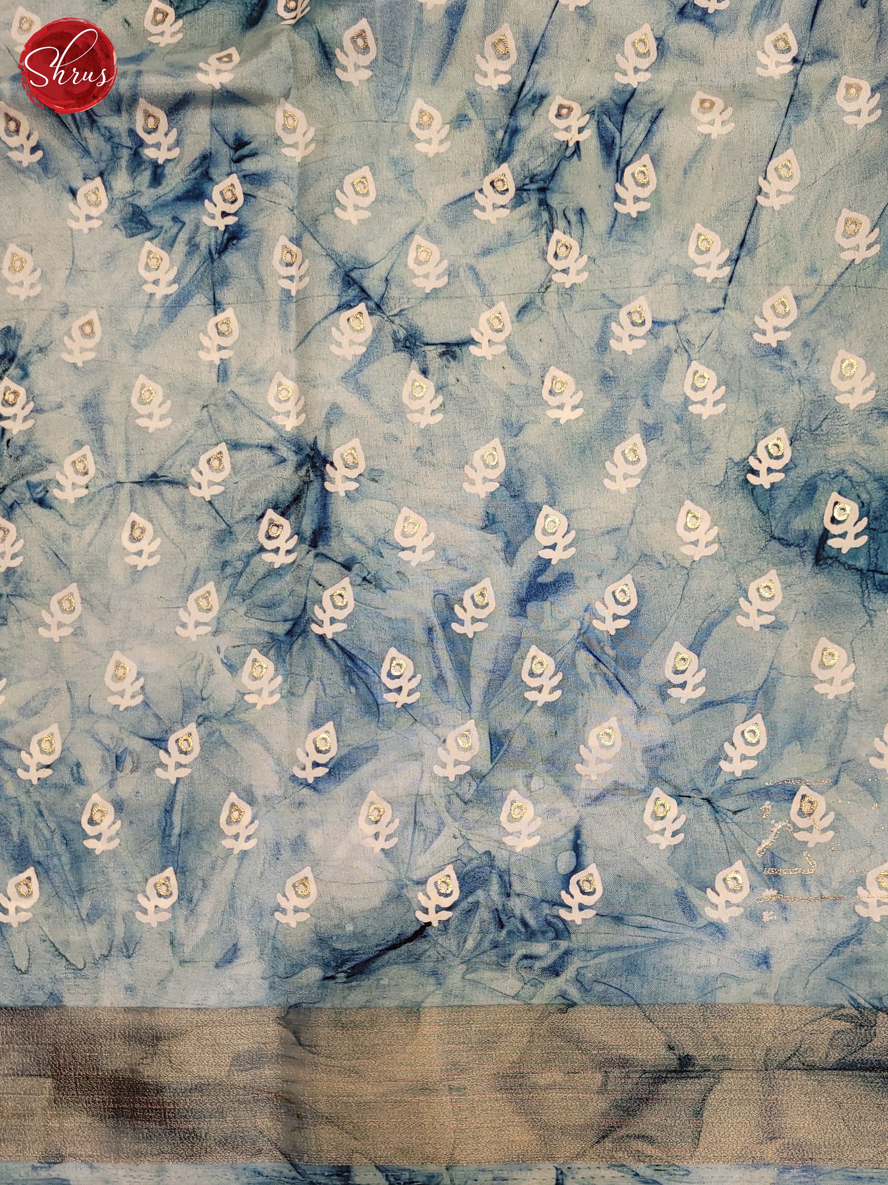 Blue(SIngle Tone) - Semi Crepe Saree - Shop on ShrusEternity.com