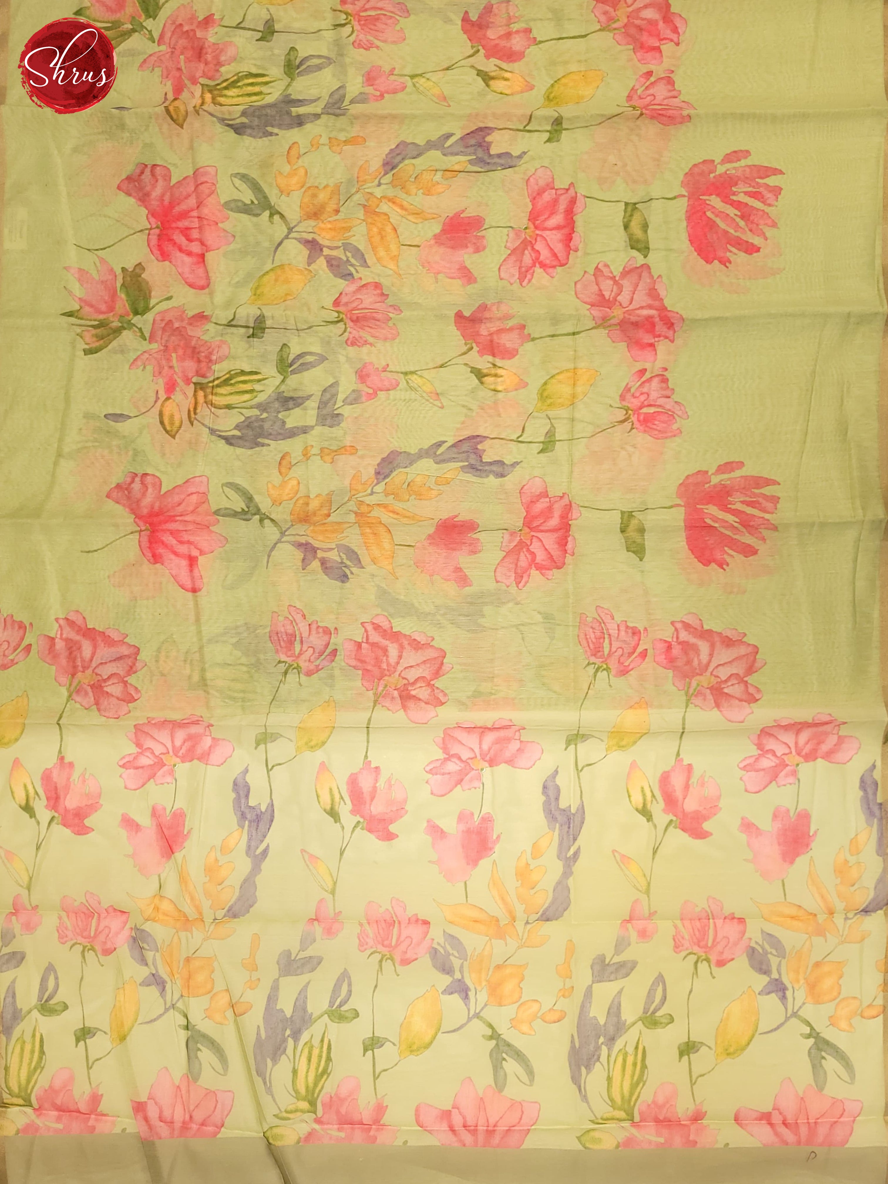 Light Green(Single Tone) - Semi Chanderi Saree - Shop on ShrusEternity.com