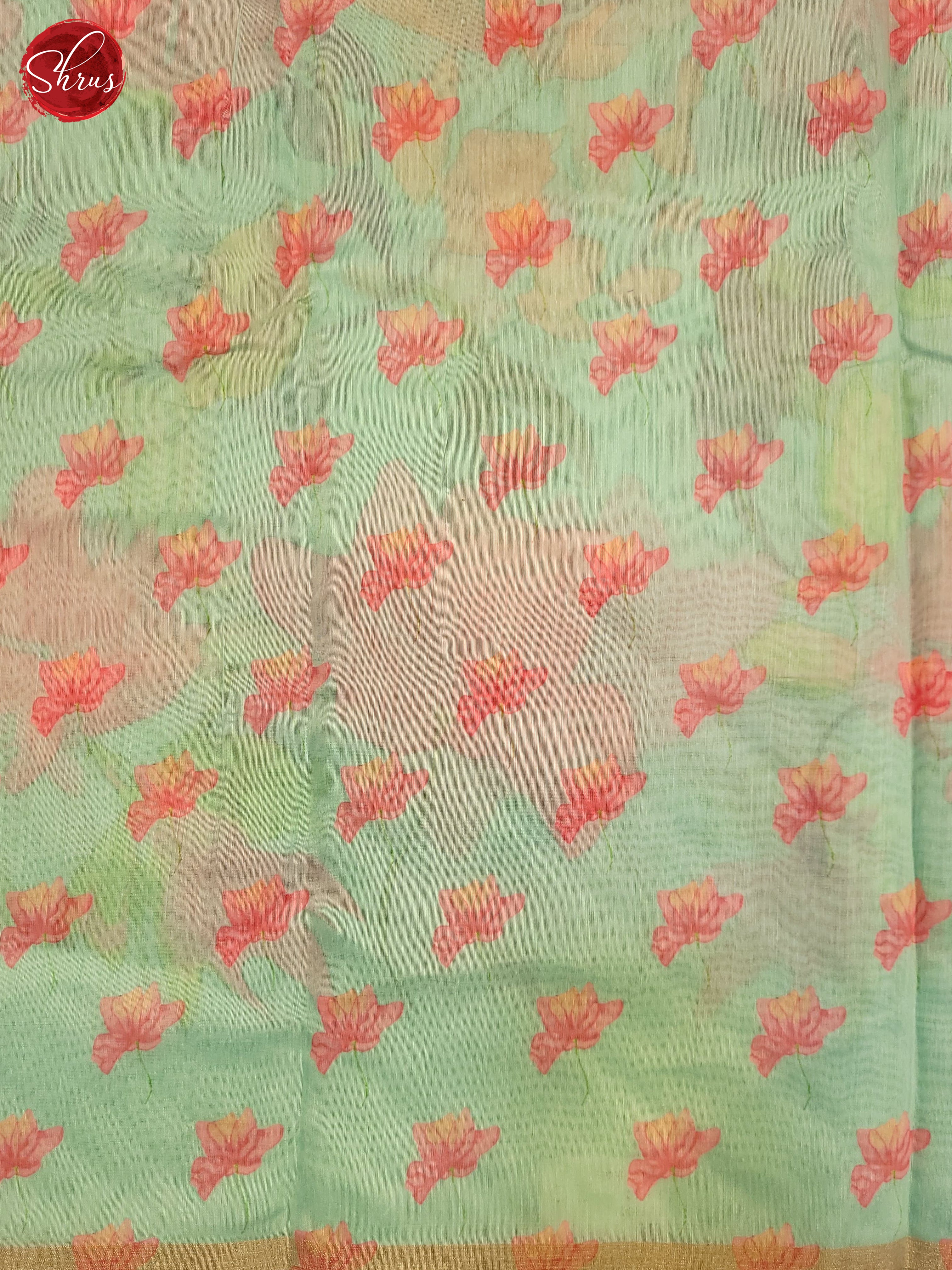 Green(Single Tone)- Semi Chanderi Saree - Shop on ShrusEternity.com