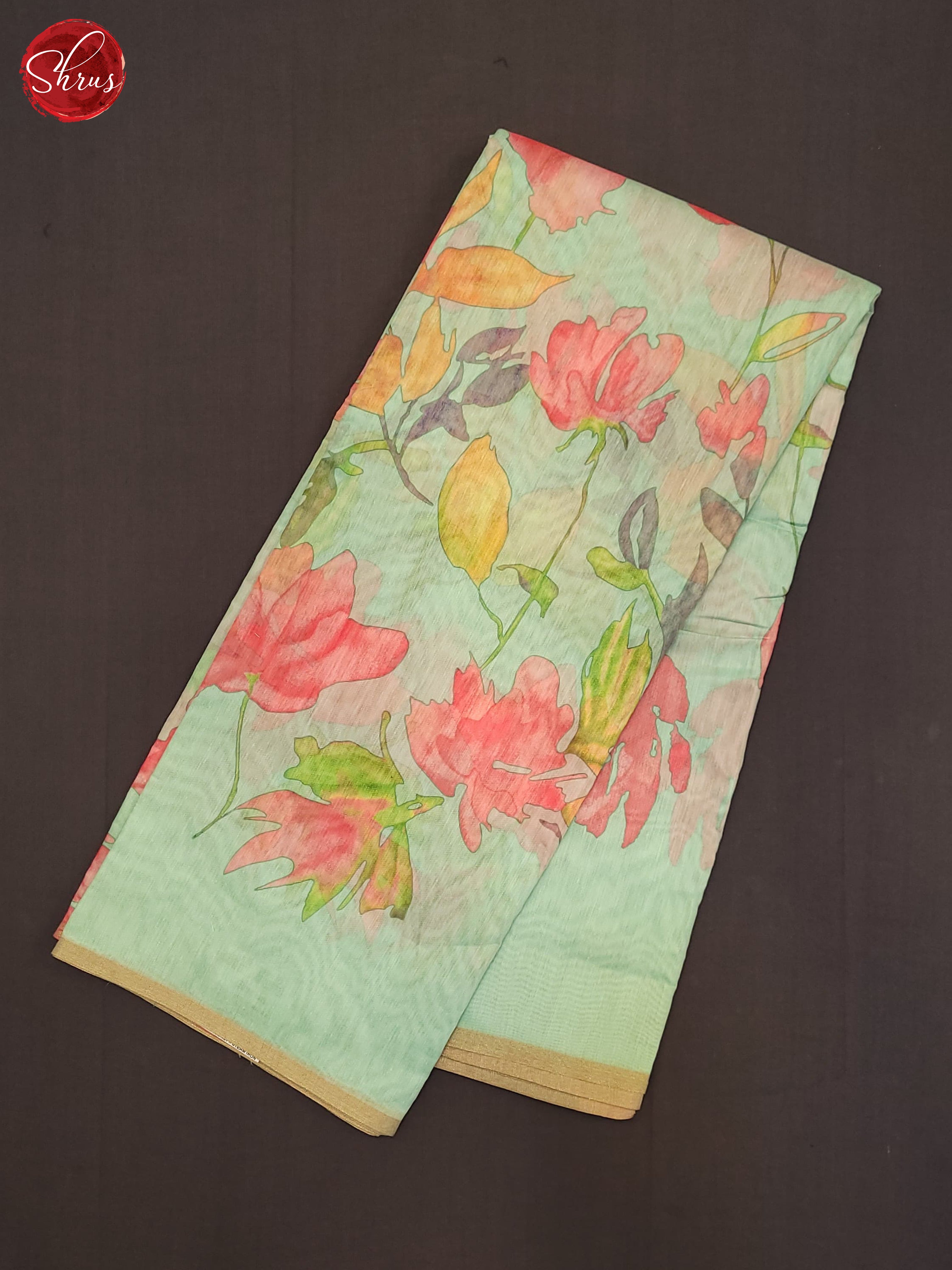 Green(Single Tone)- Semi Chanderi Saree - Shop on ShrusEternity.com