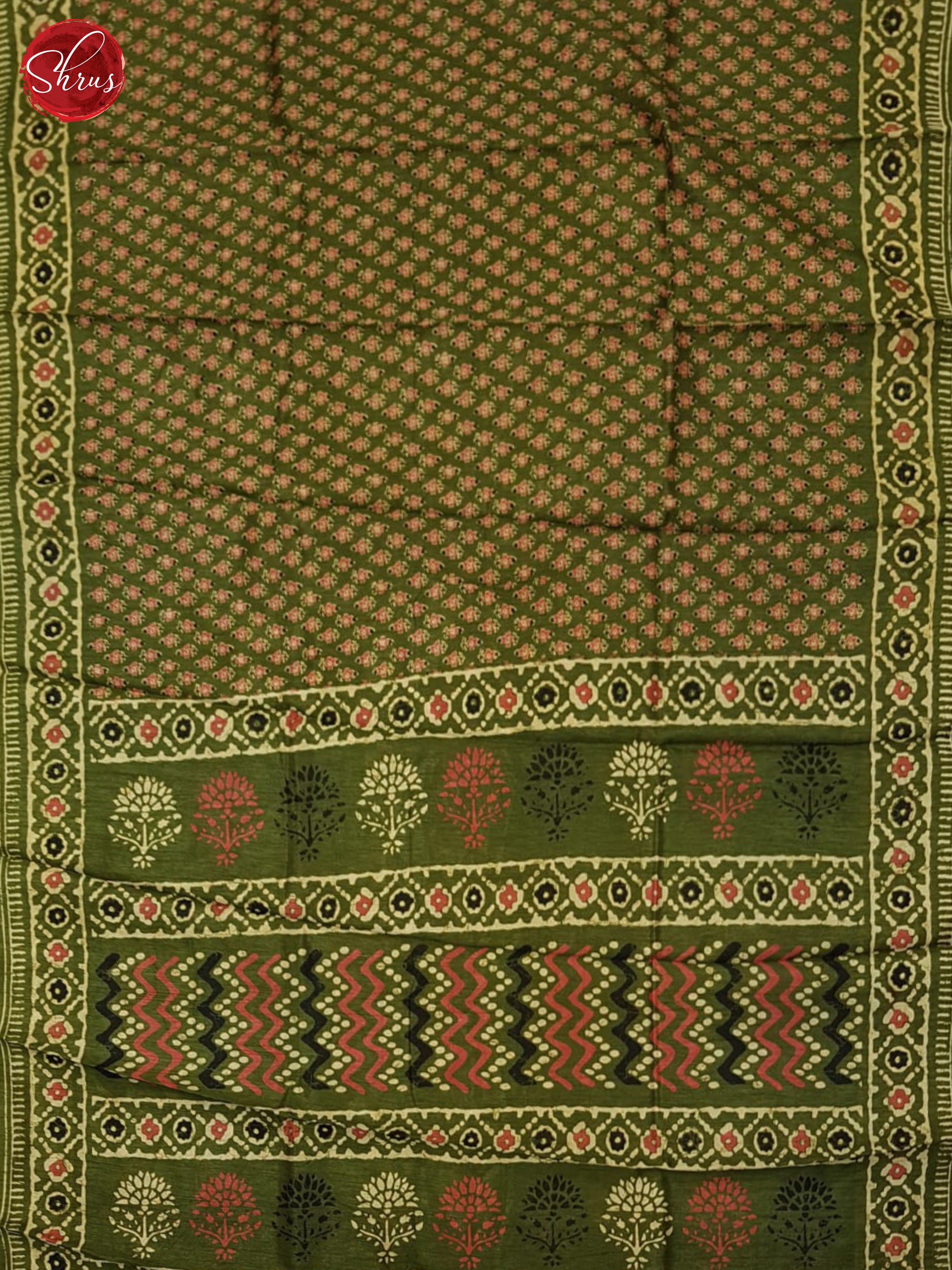 Green(Single Tone)- Semi Matka Saree - Shop on ShrusEternity.com