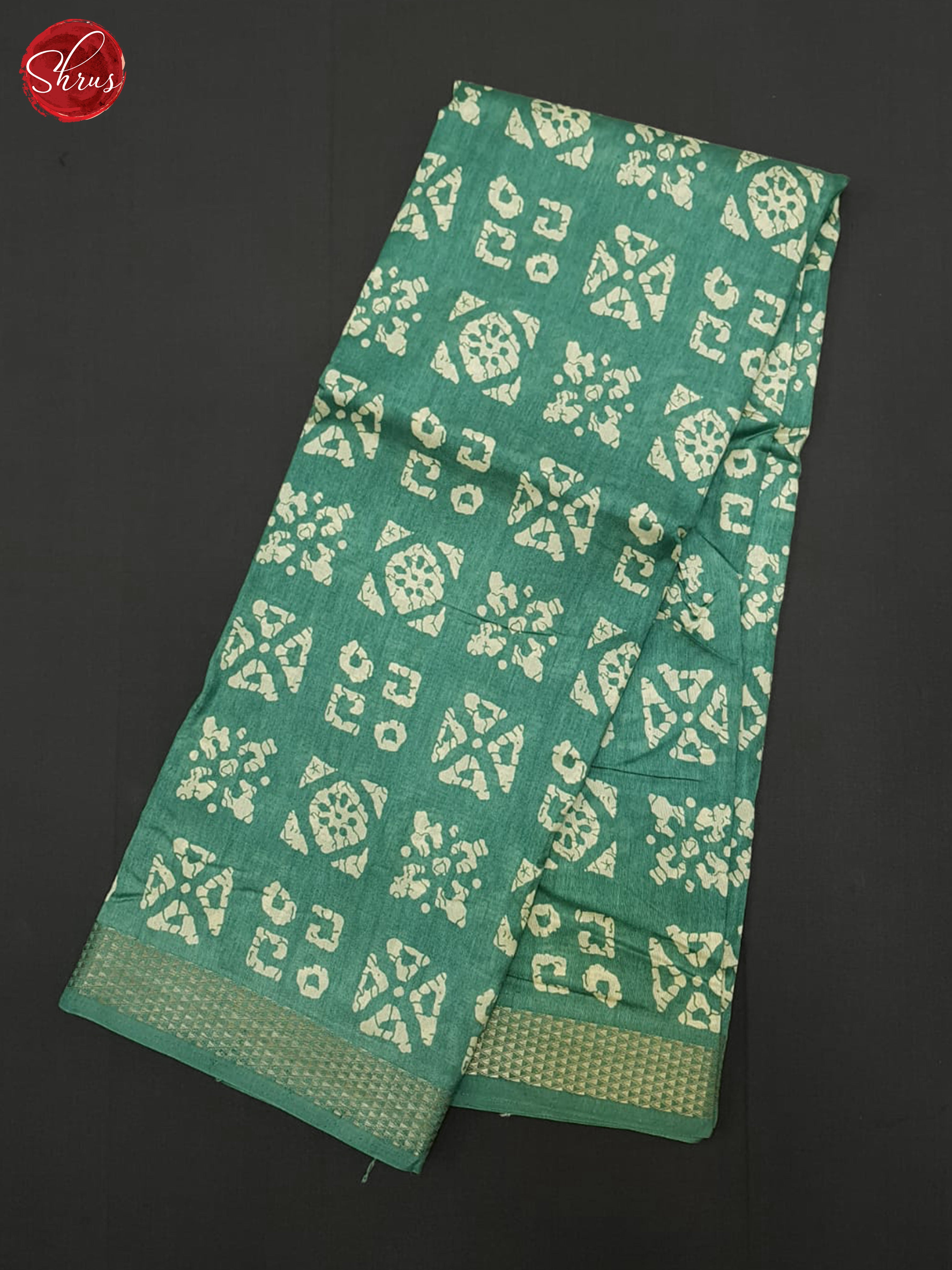 Green(Single Tone)- Semi Matka Saree - Shop on ShrusEternity.com