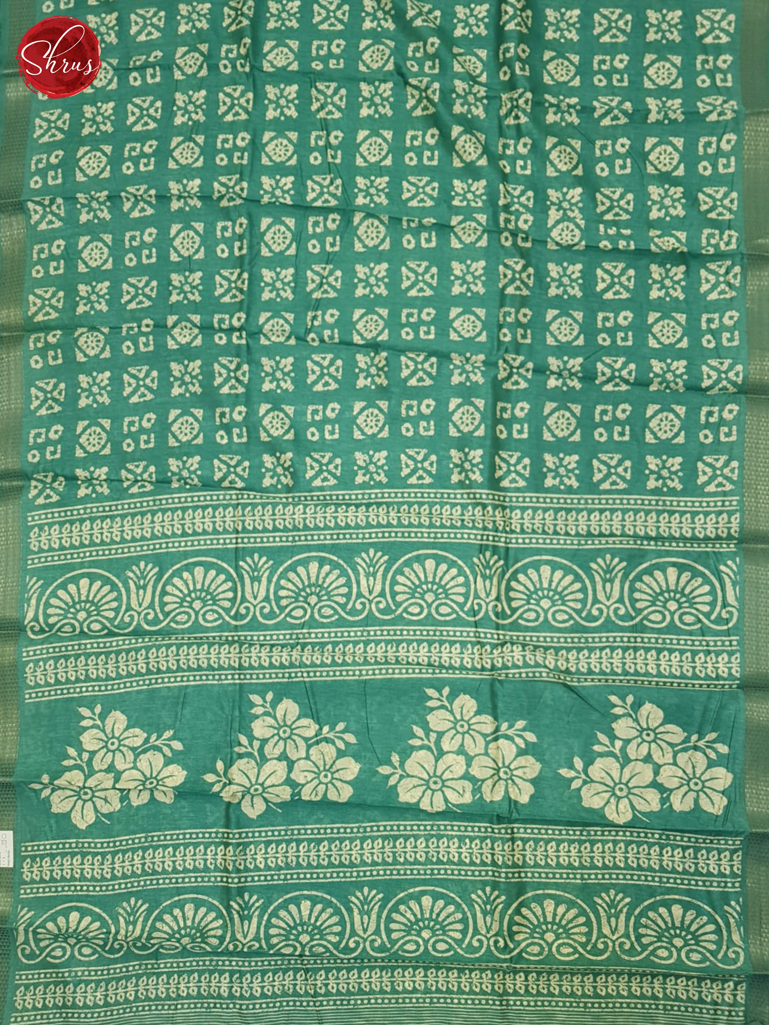 Green(Single Tone)- Semi Matka Saree - Shop on ShrusEternity.com