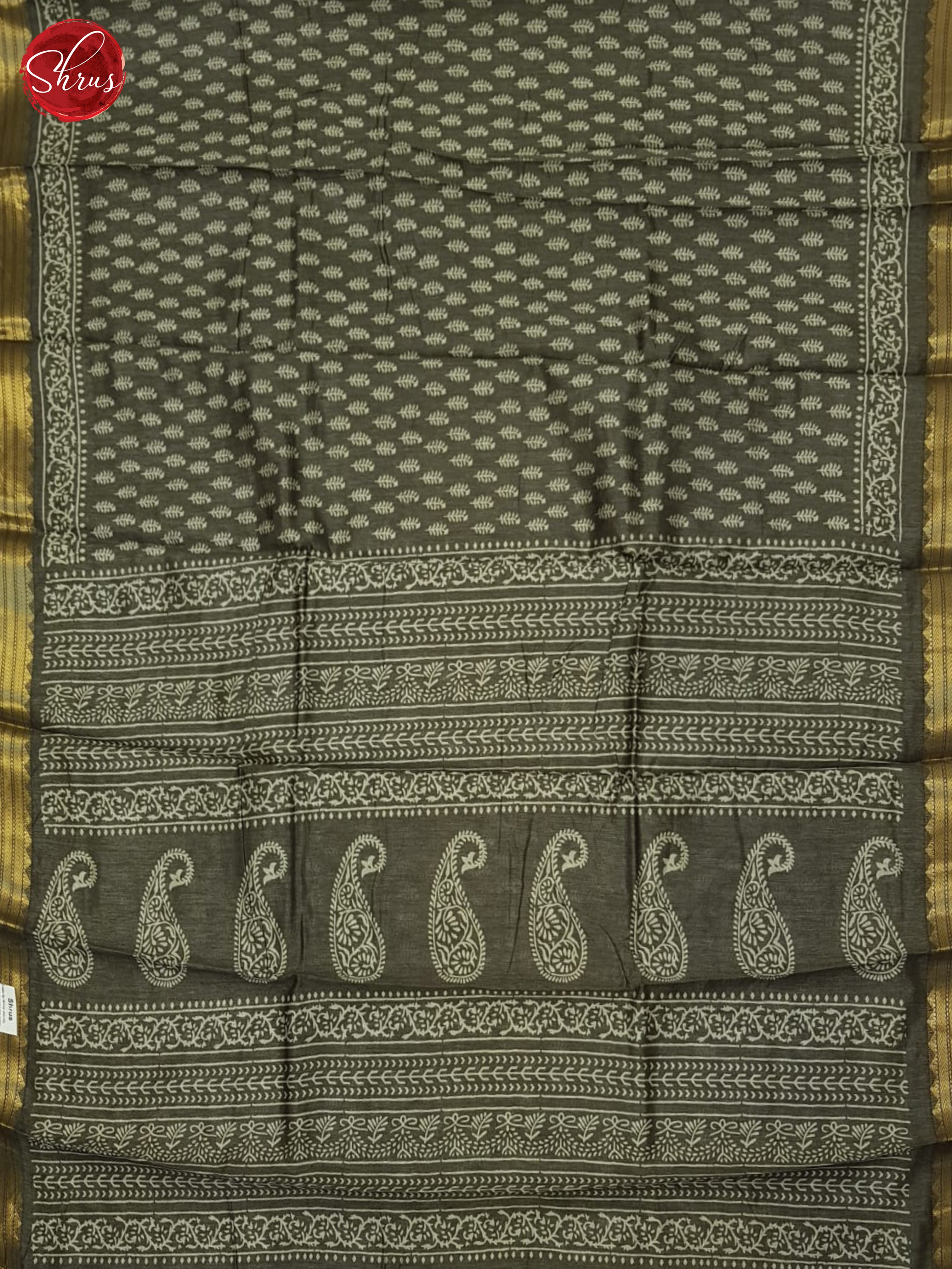 Grey(Single Tone)- Semi Matka Saree - Shop on ShrusEternity.com