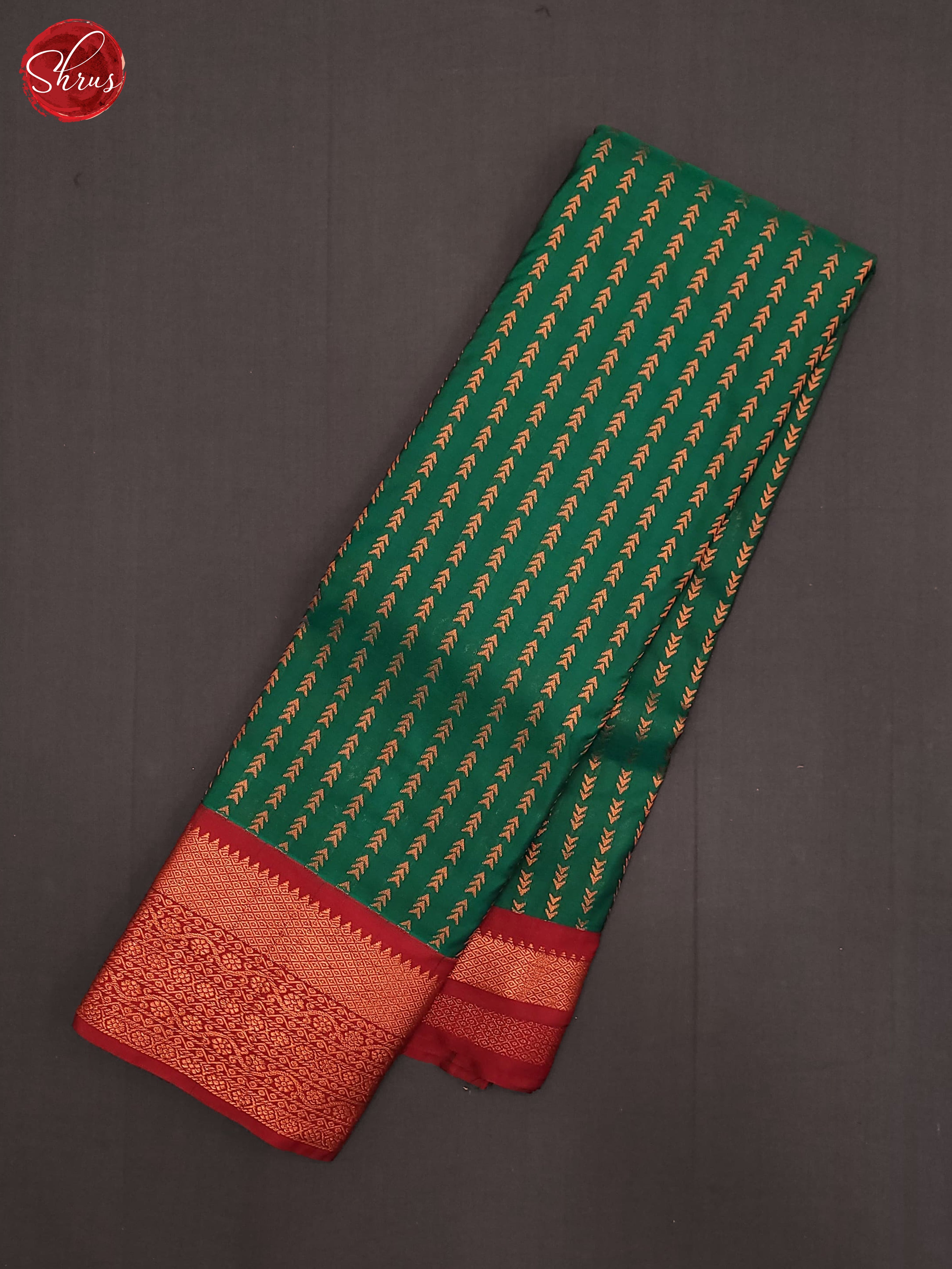 Green & Maroon- Semi Kanchipuram Saree - Shop on ShrusEternity.com
