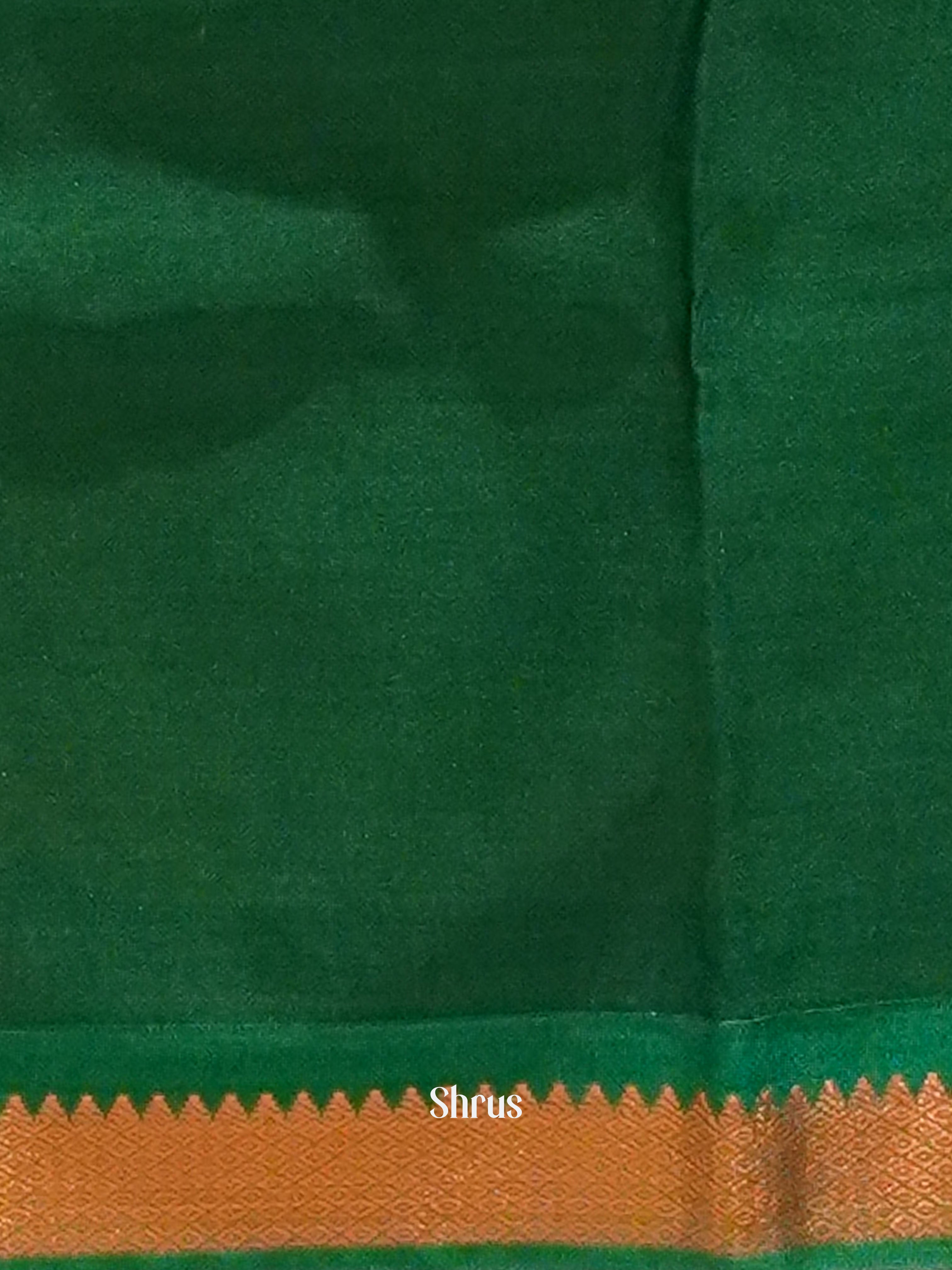 Lite Green& Green - Semi Kanchipuram Saree - Shop on ShrusEternity.com