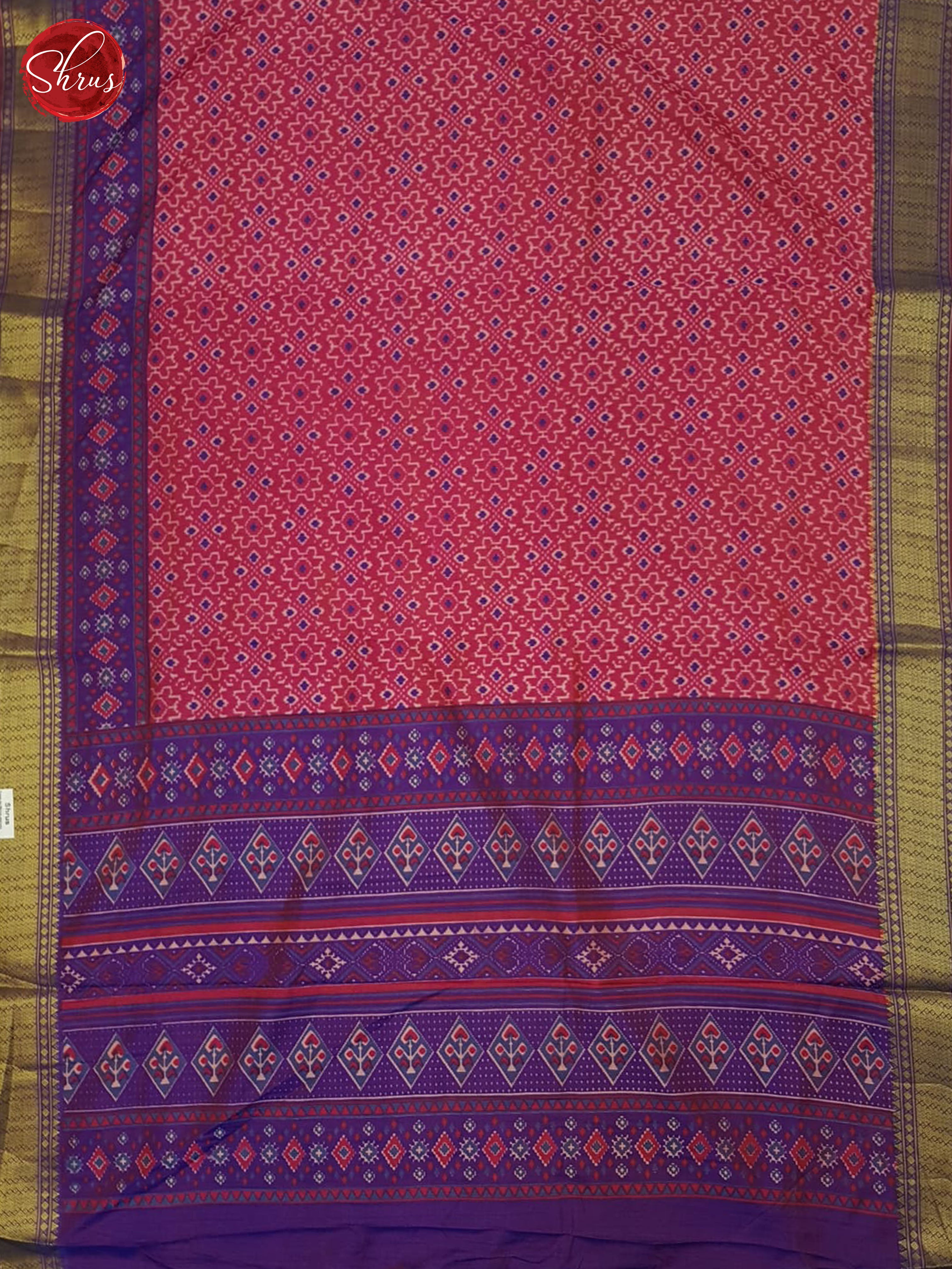 Pink & Purple - Semi Patola Saree - Shop on ShrusEternity.com