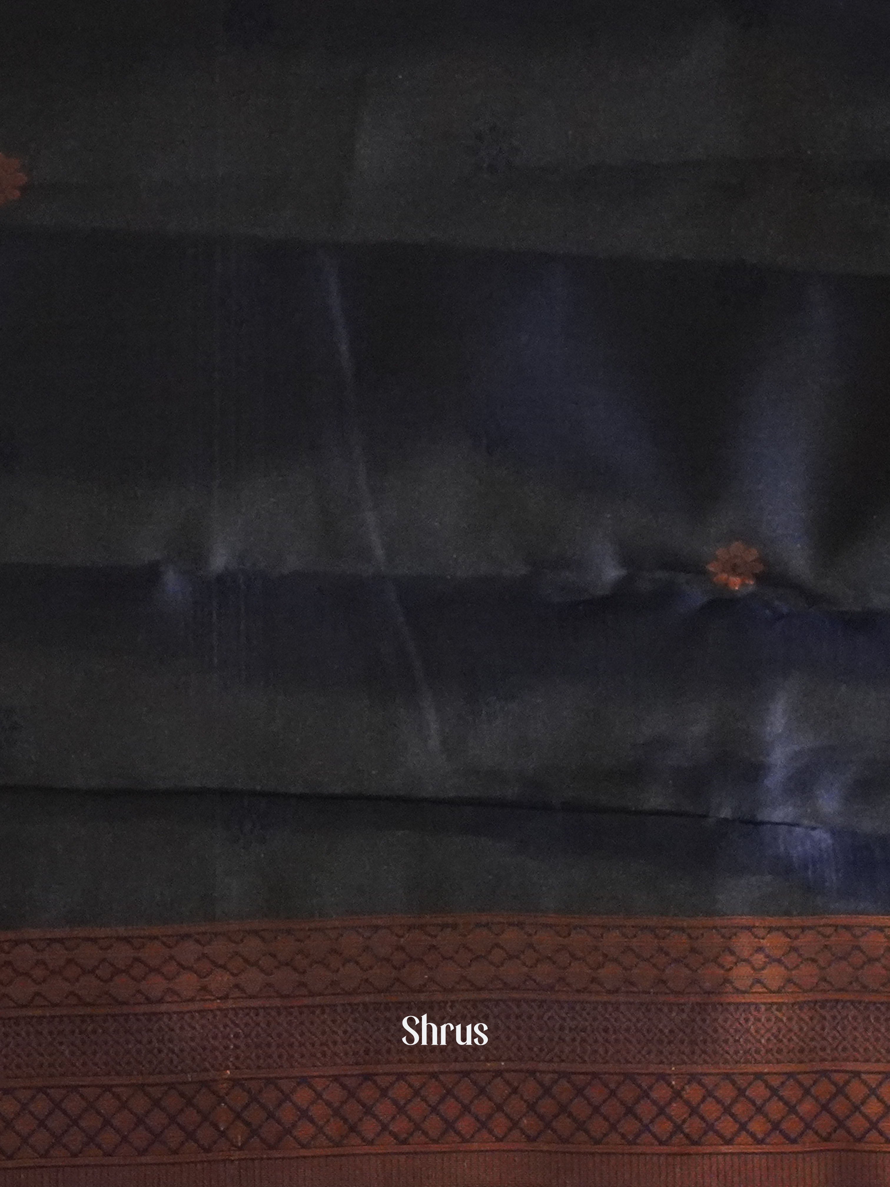 green and blue- Semi Kanchipuram Saree - Shop on ShrusEternity.com