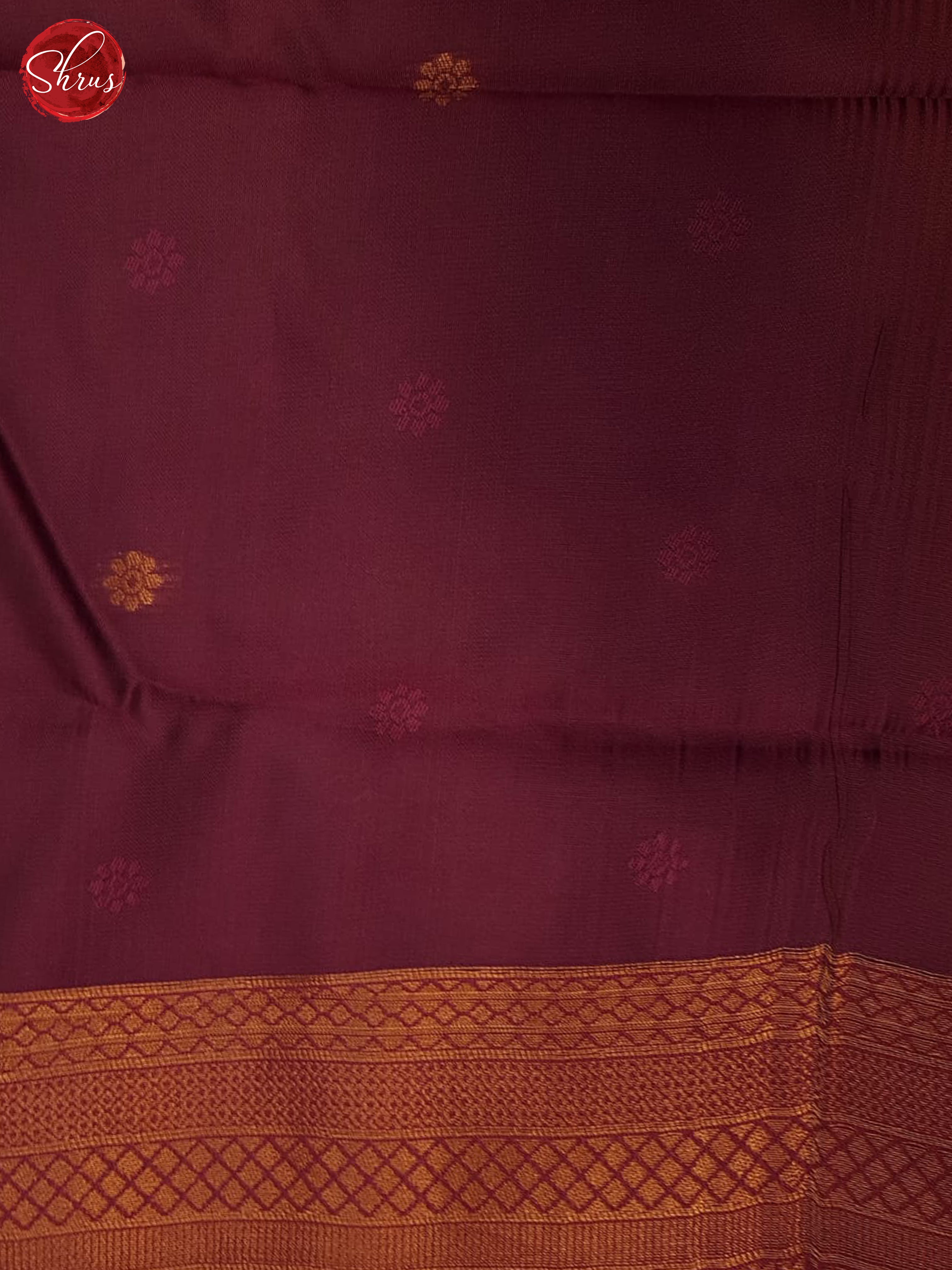 blue and maroon- Semi Kanchipuram Silk Saree - Shop on ShrusEternity.com