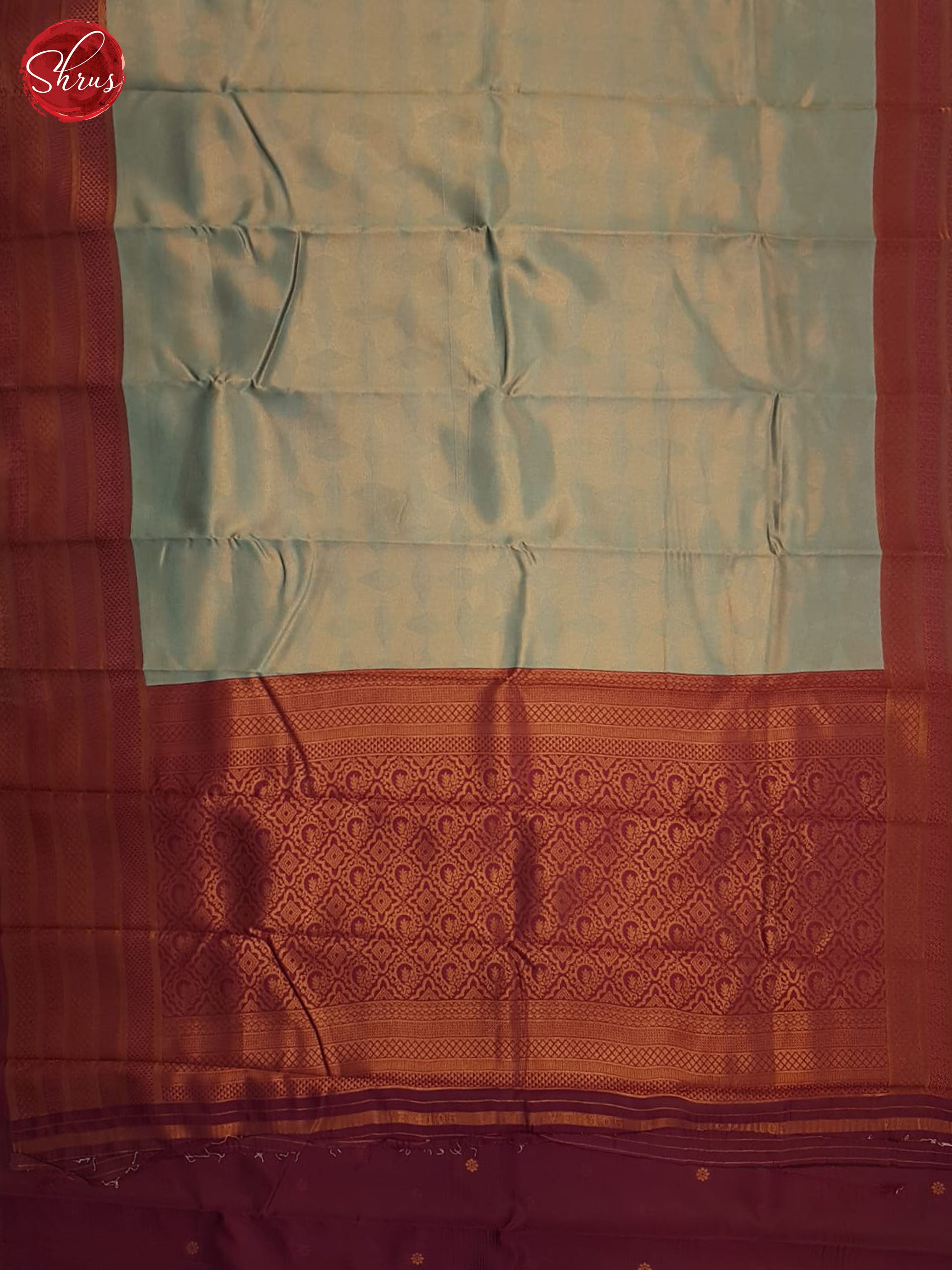 Blue And Majenta Pink-Semi Kanchipuram saree - Shop on ShrusEternity.com