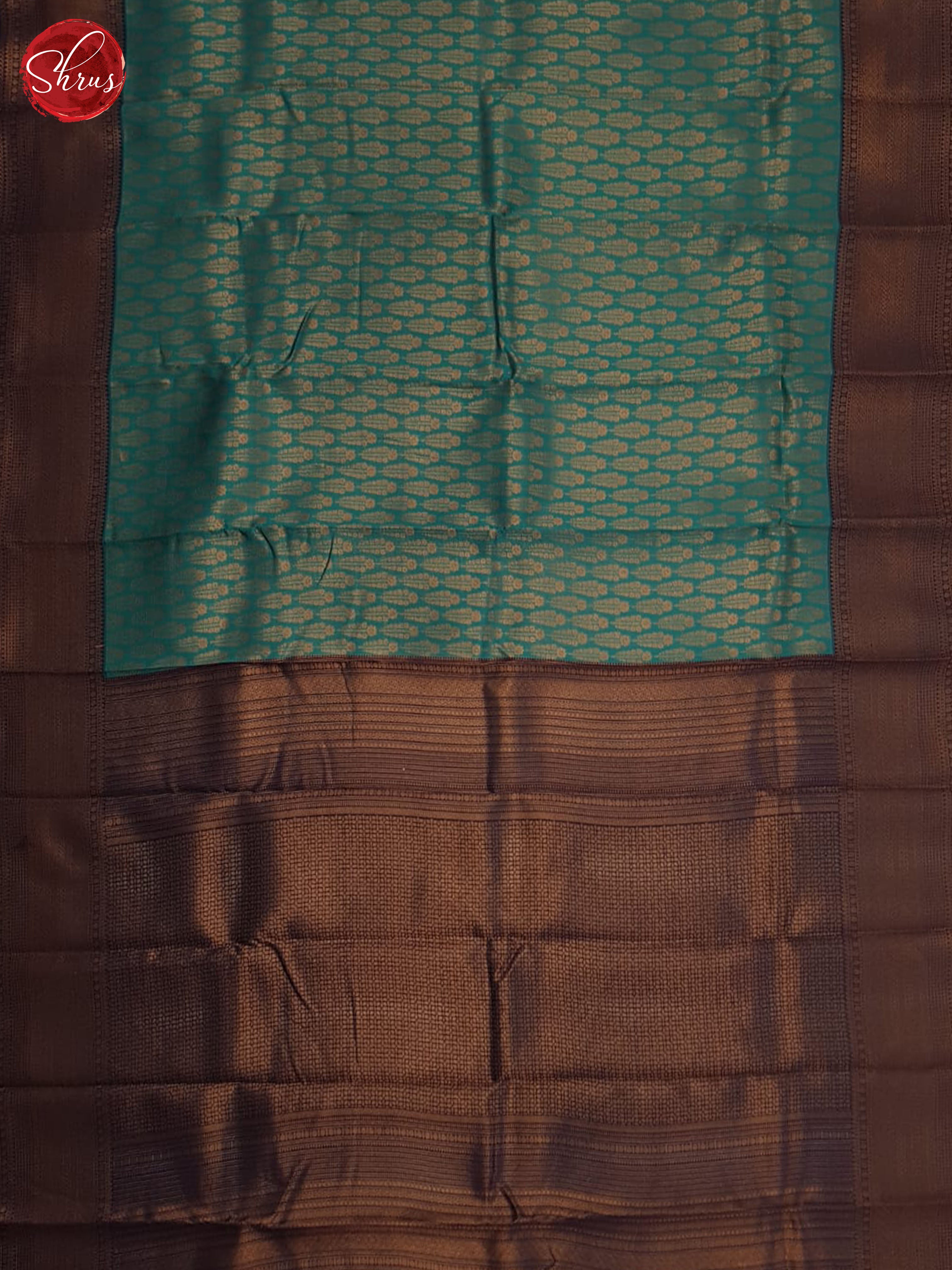 Green And Blue- Semi Kanchipuram Saree - Shop on ShrusEternity.com