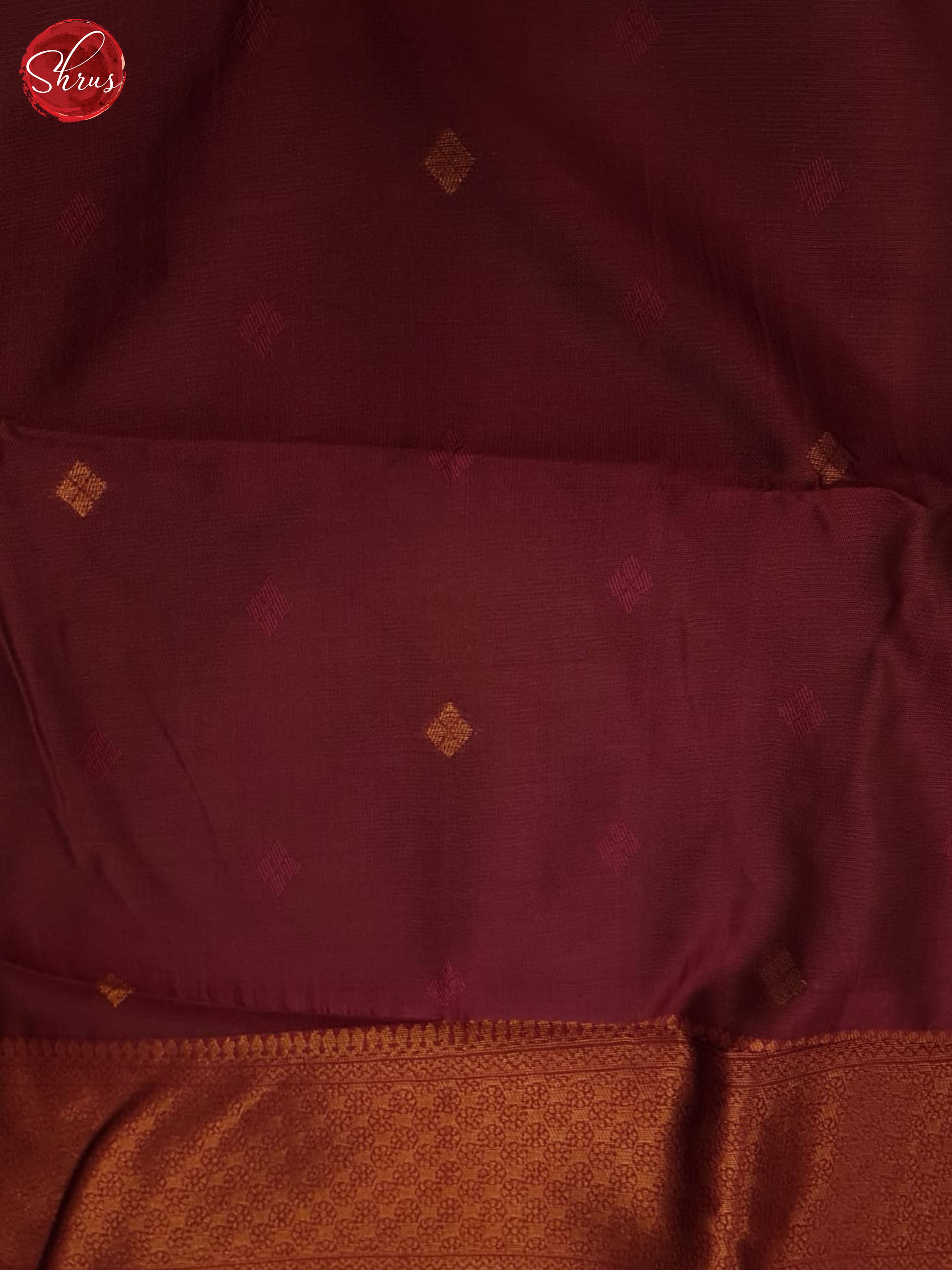 Blue And Maroon-Semi Kanchipuram saree - Shop on ShrusEternity.com