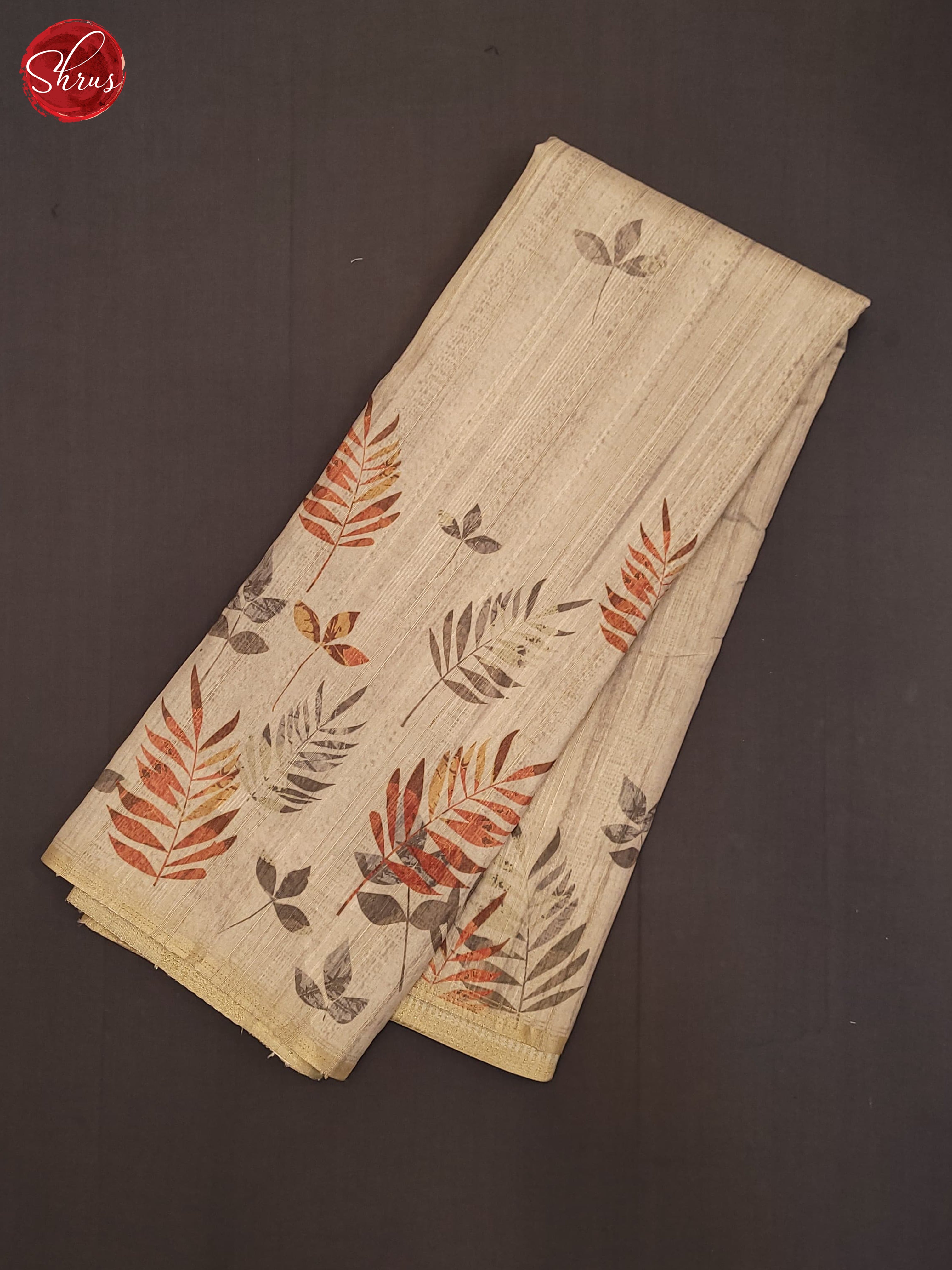 Grey(Single Tone) - Semi Tussar Saree - Shop on ShrusEternity.com