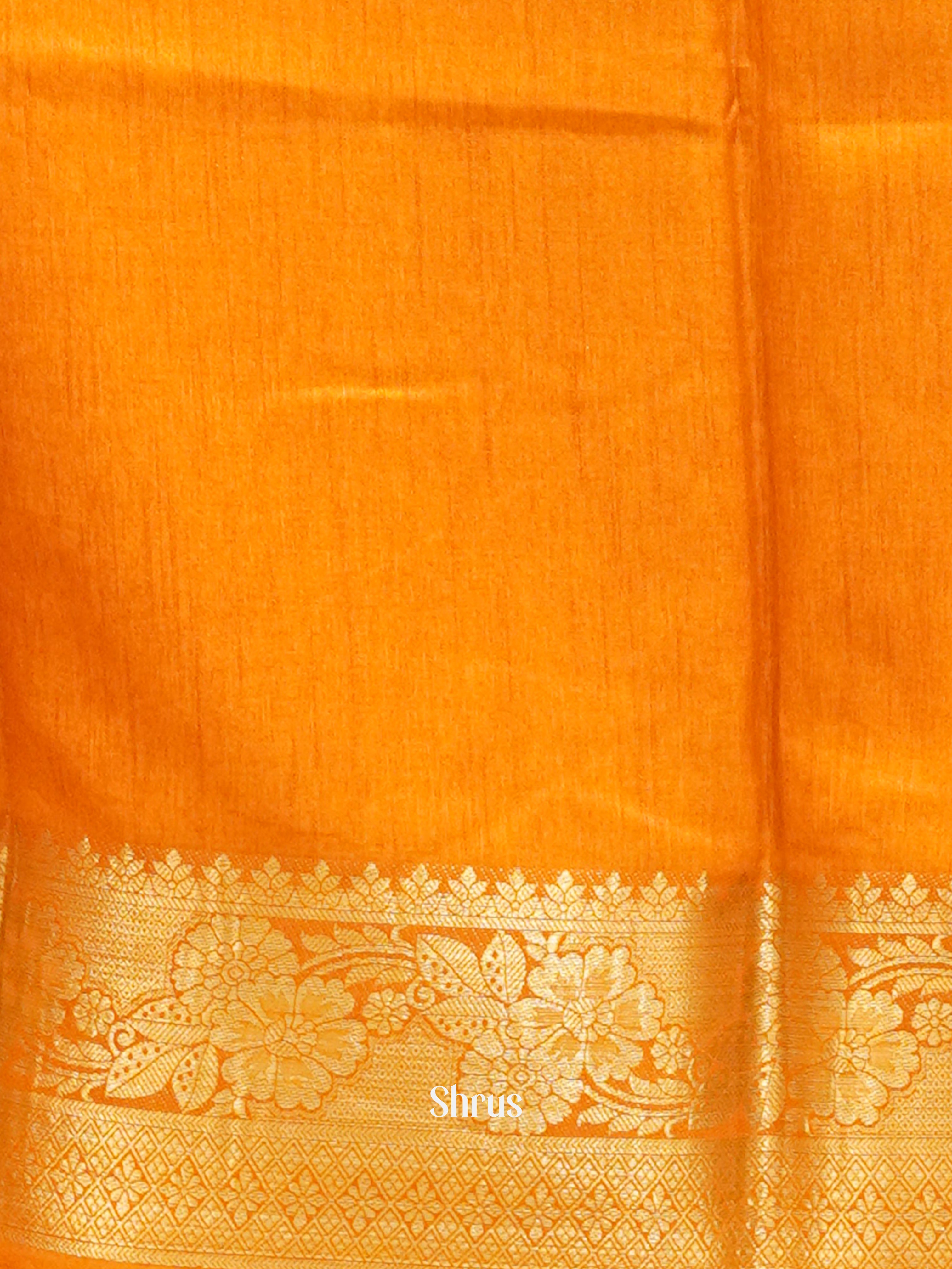 Orange(Single Tone)- Semi Crepe Saree - Shop on ShrusEternity.com