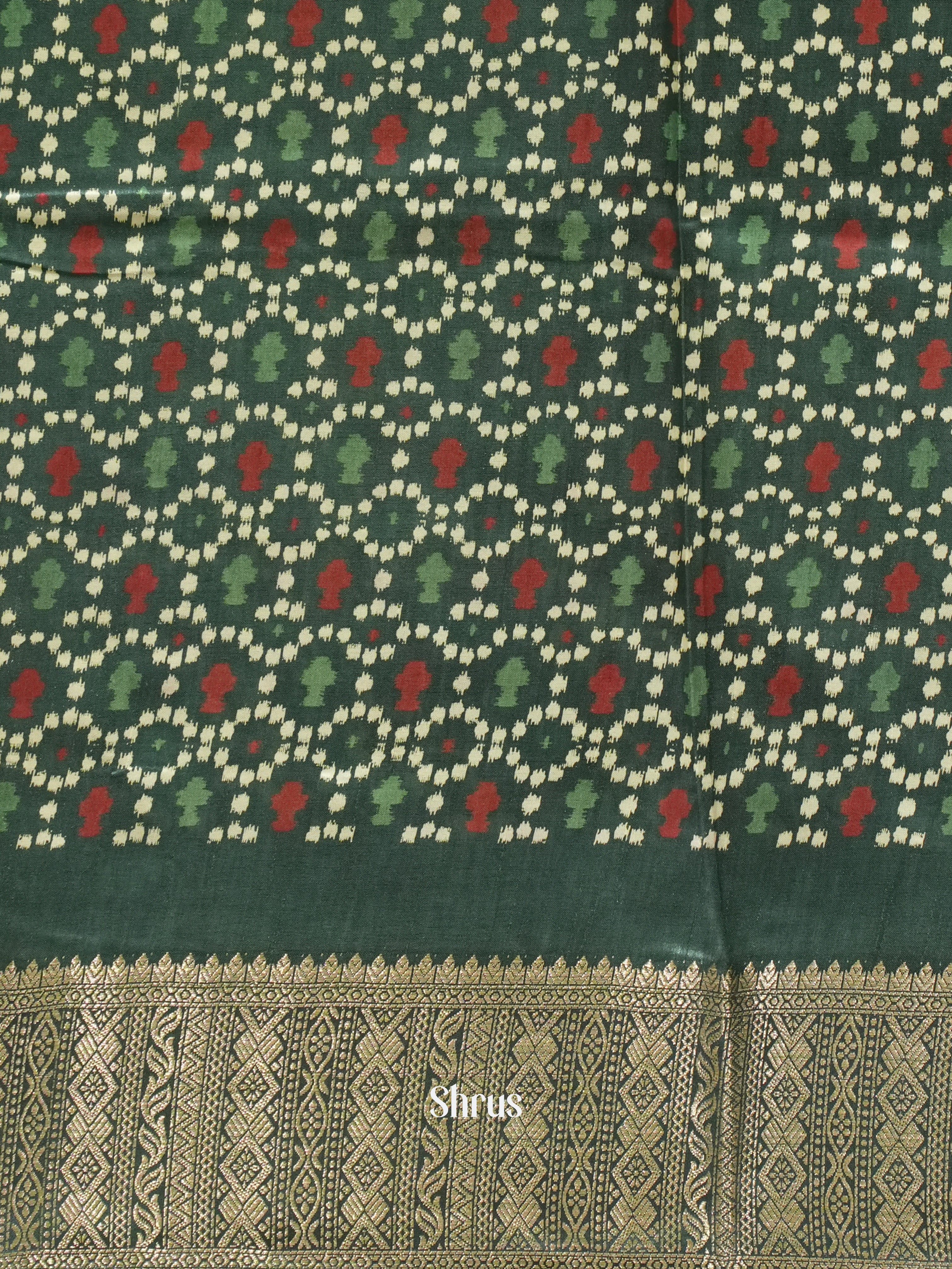 Green(Single Tone) - Semi crepe Saree - Shop on ShrusEternity.com