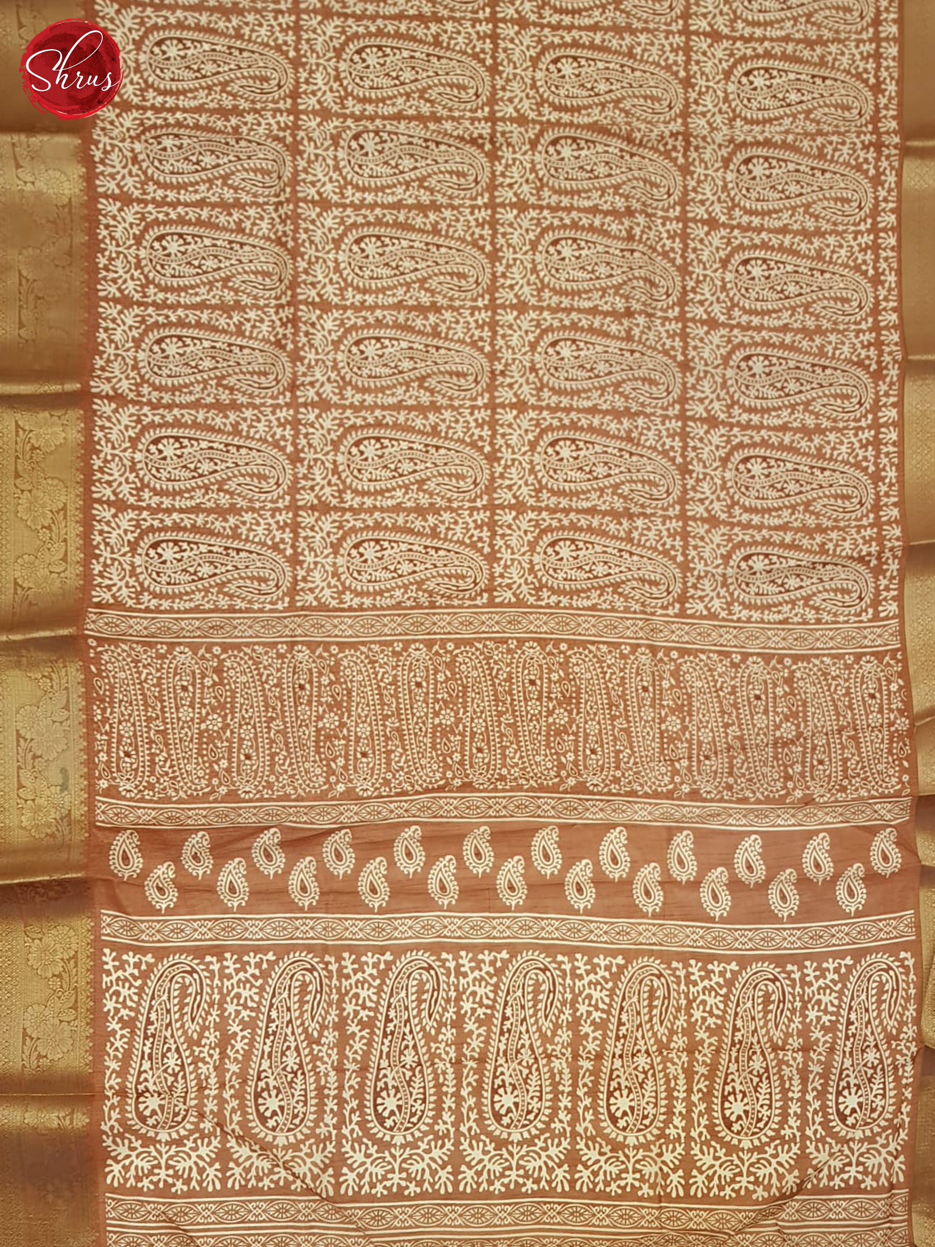 Brown(Single Tone) - Semi crepe Saree - Shop on ShrusEternity.com
