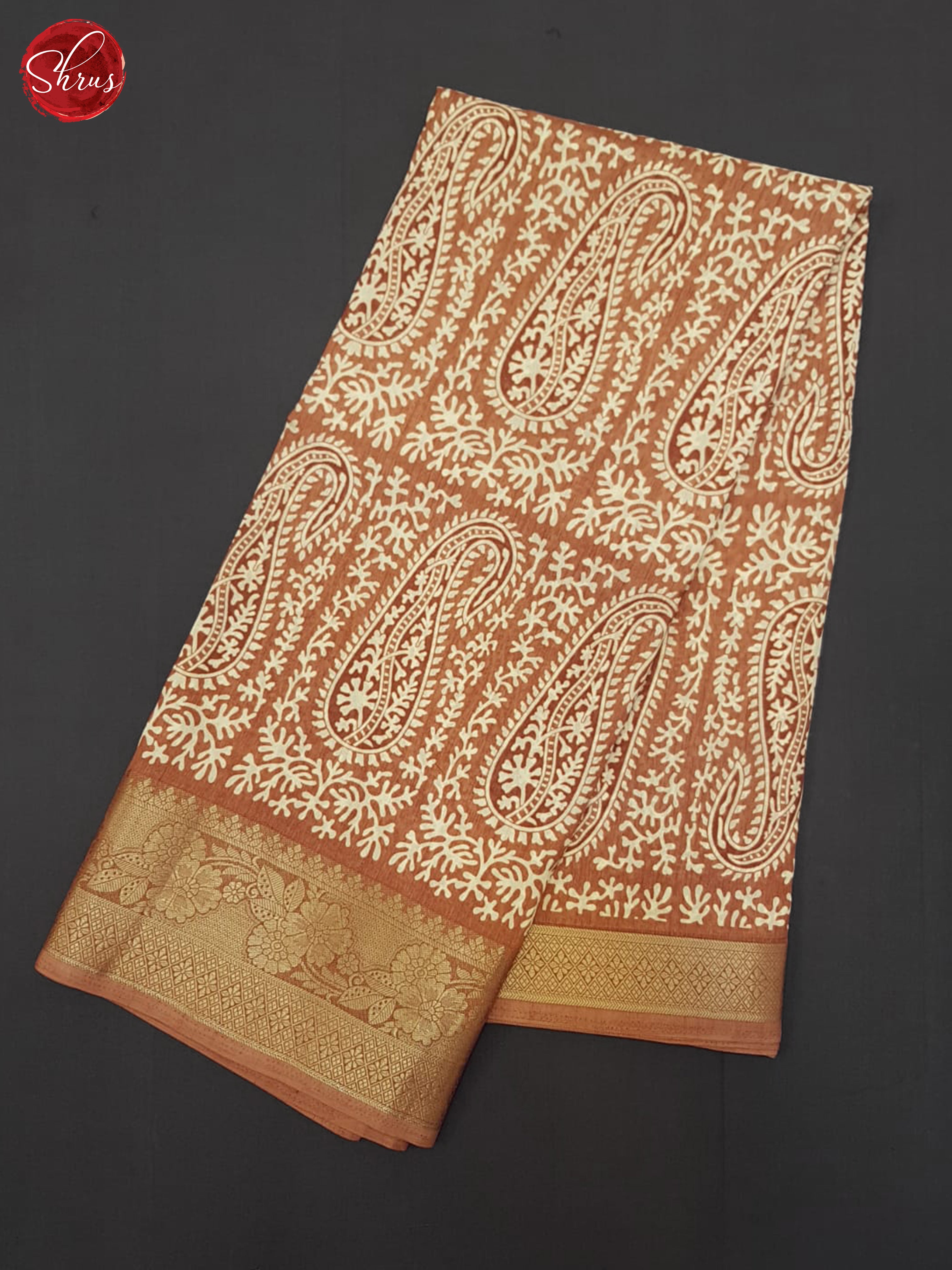 Brown(Single Tone) - Semi crepe Saree - Shop on ShrusEternity.com