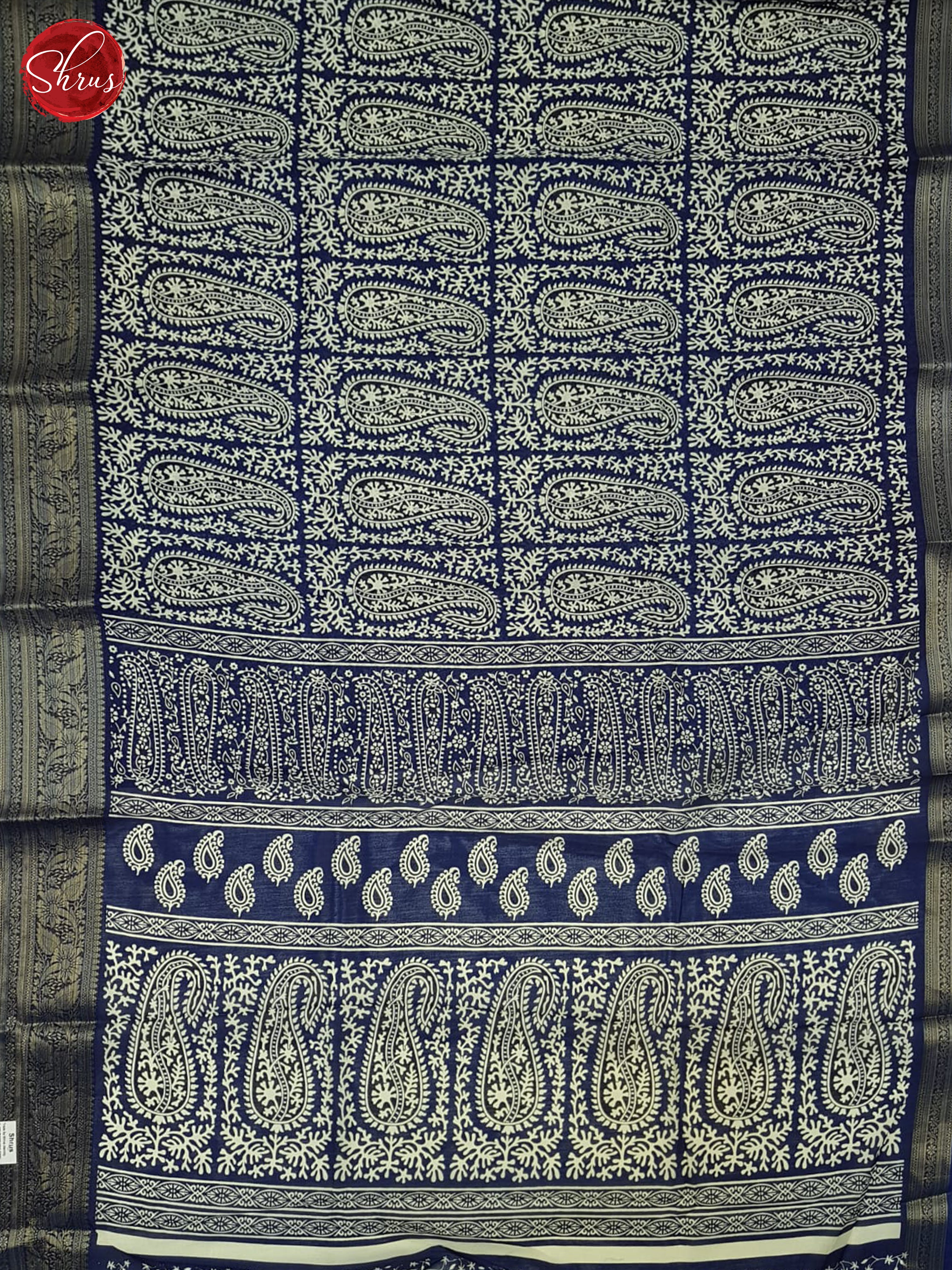 Blue(Single Tone) - Semi crepe Saree - Shop on ShrusEternity.com