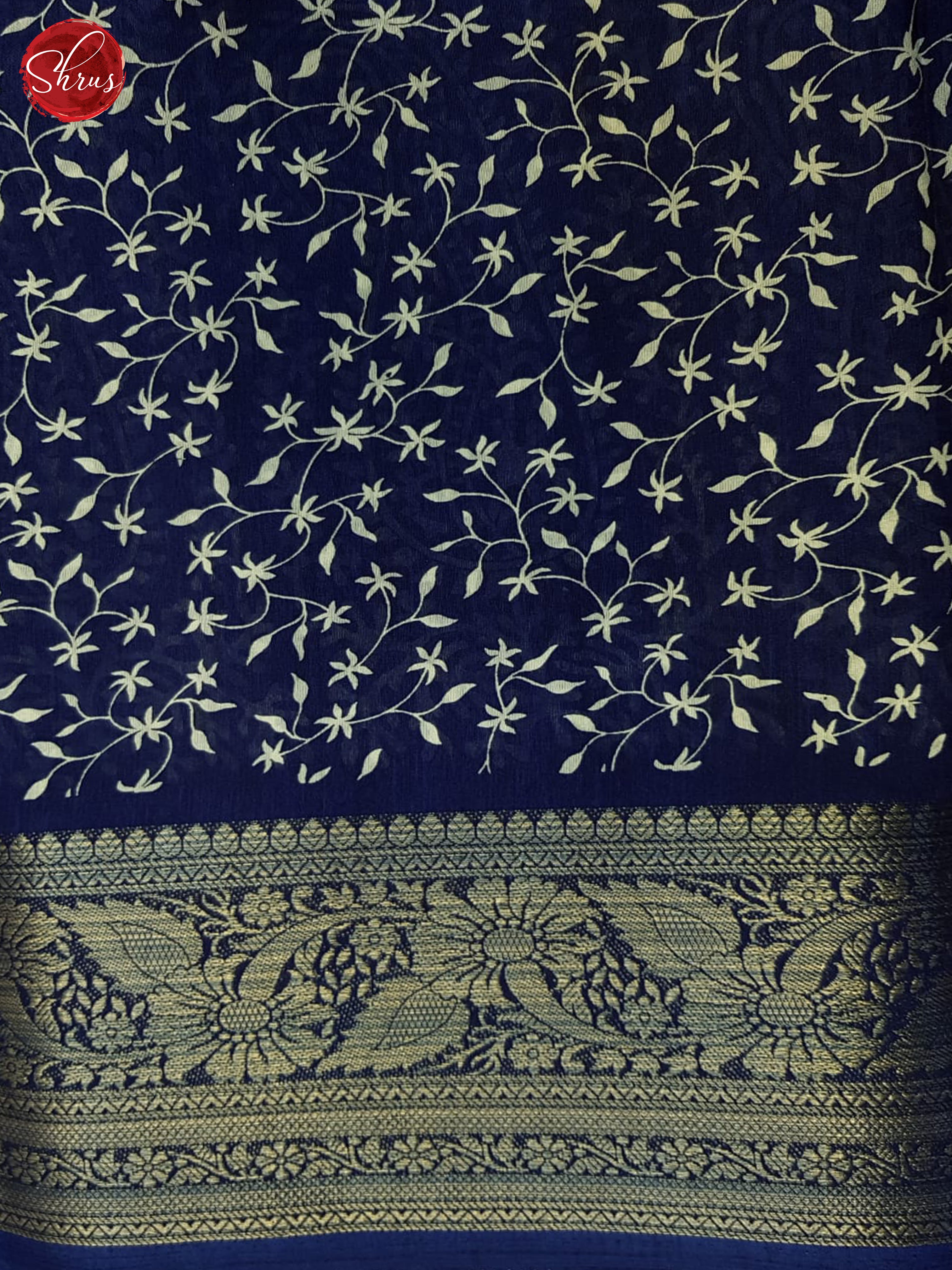 Blue(Single Tone) - Semi crepe Saree - Shop on ShrusEternity.com