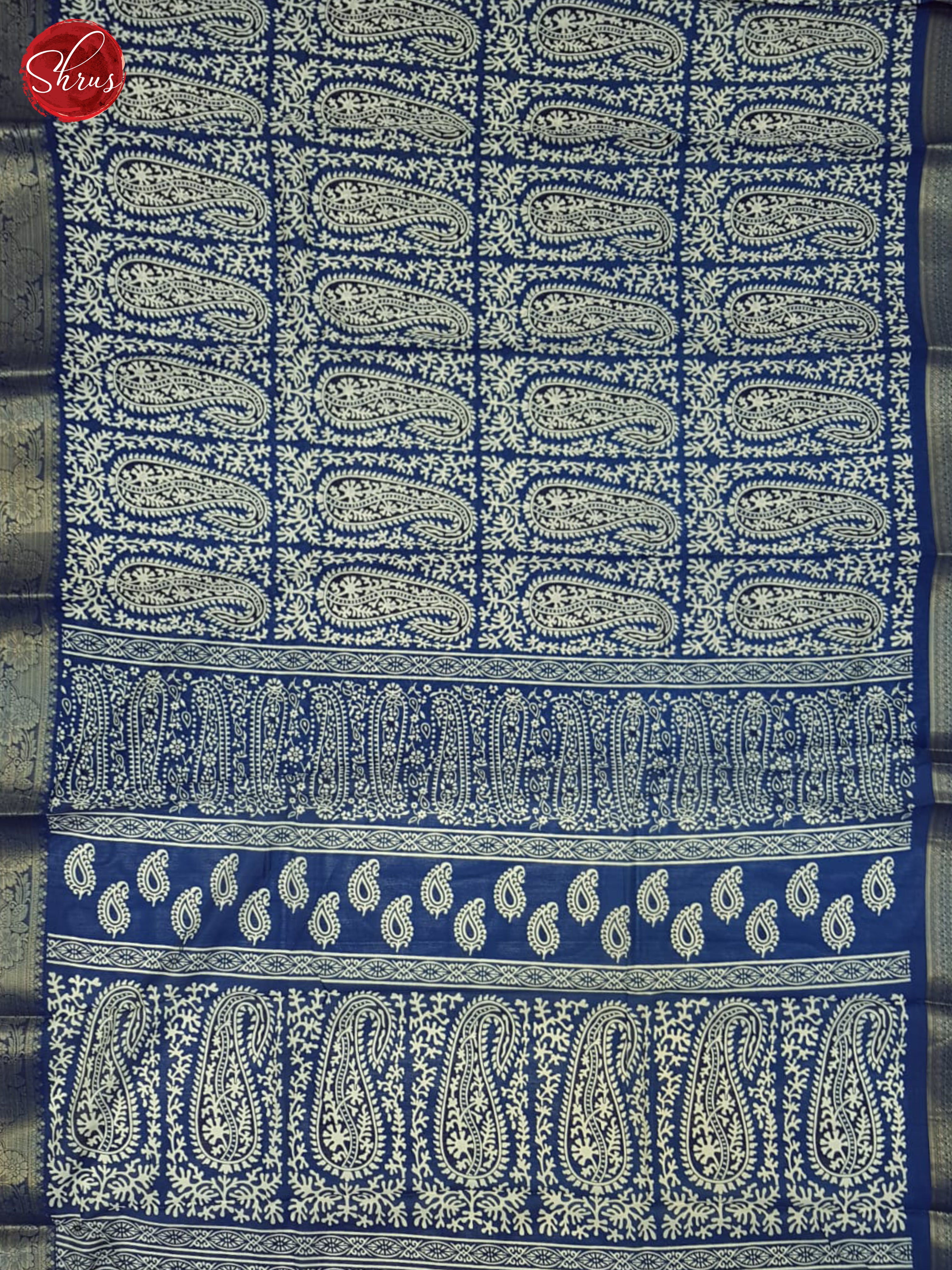 Blue(Single Tone)- Semi crepe Saree - Shop on ShrusEternity.com