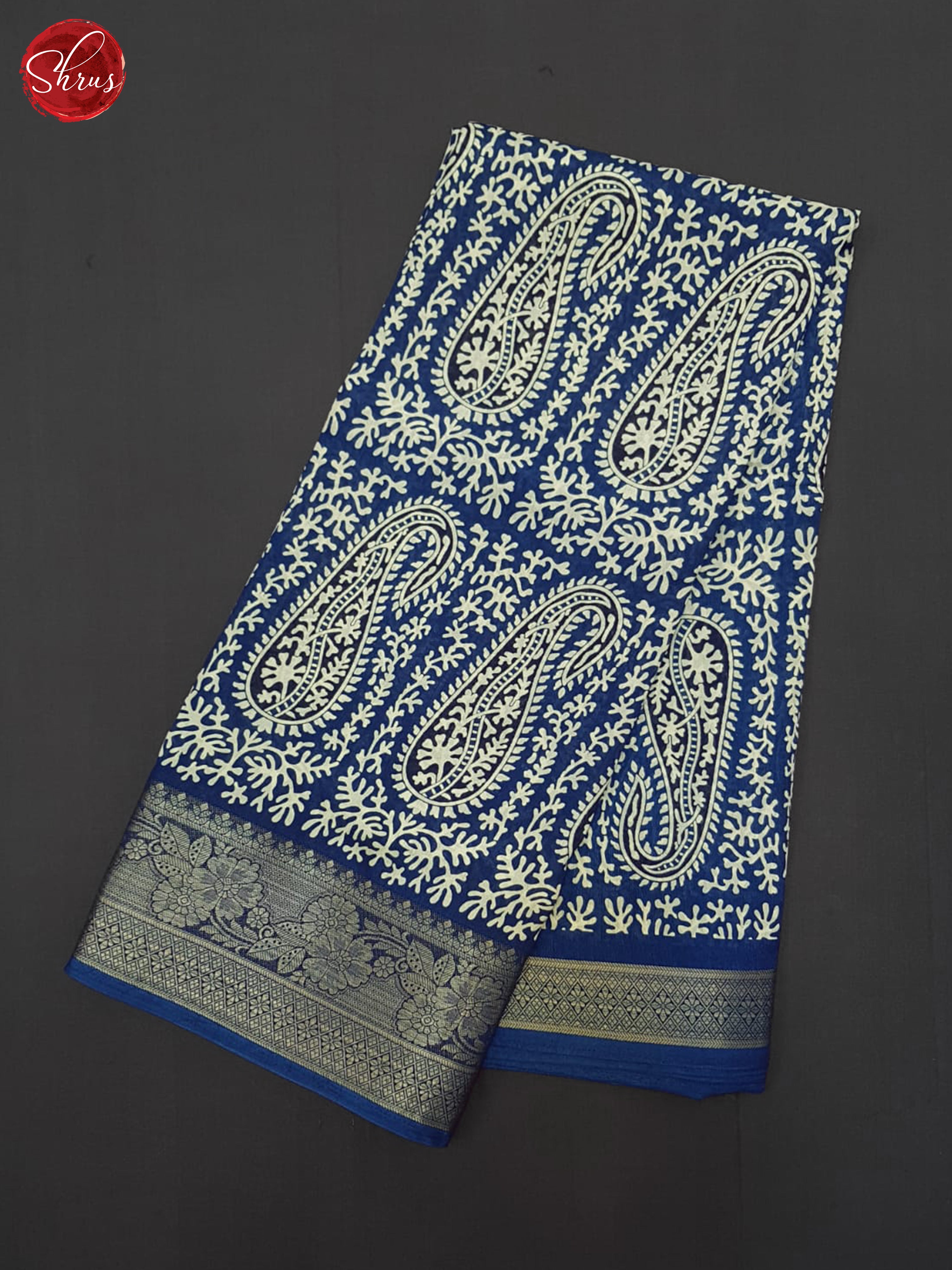 Blue(Single Tone)- Semi crepe Saree - Shop on ShrusEternity.com