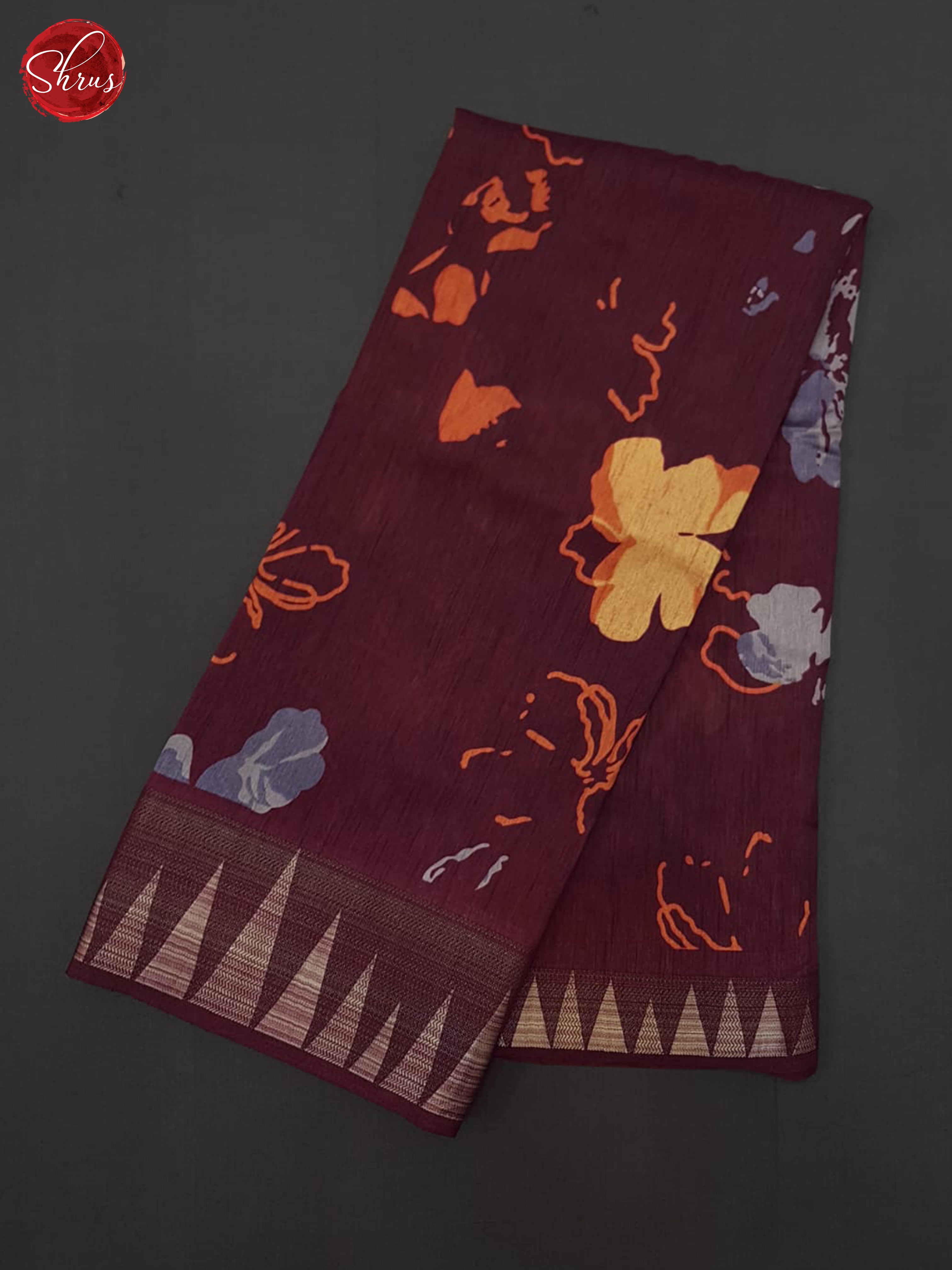 Deep Wine(Single Tone) - Semi crepe Saree - Shop on ShrusEternity.com