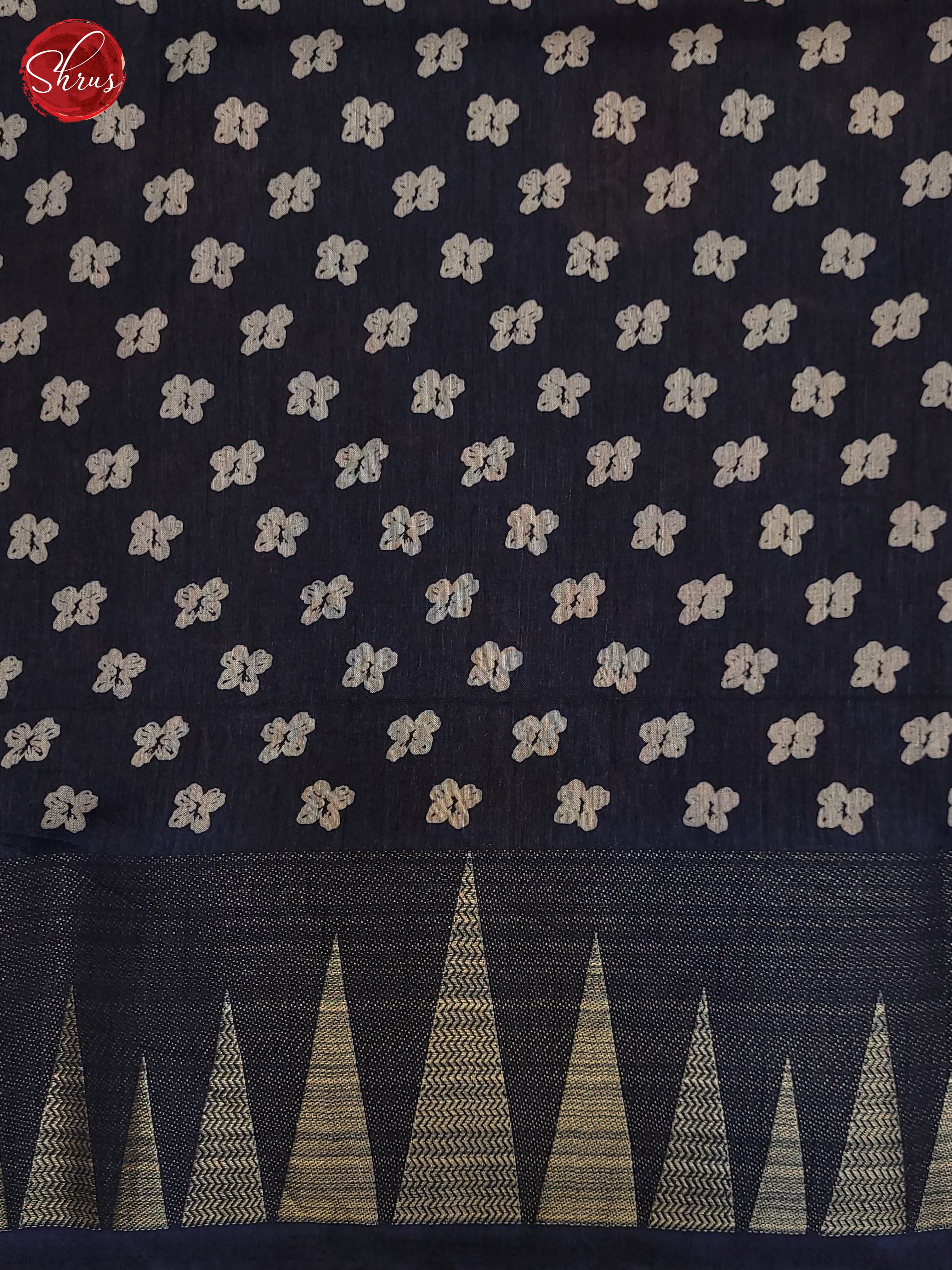 Dark Blue(Single Tone) - Semi Crepe Saree - Shop on ShrusEternity.com