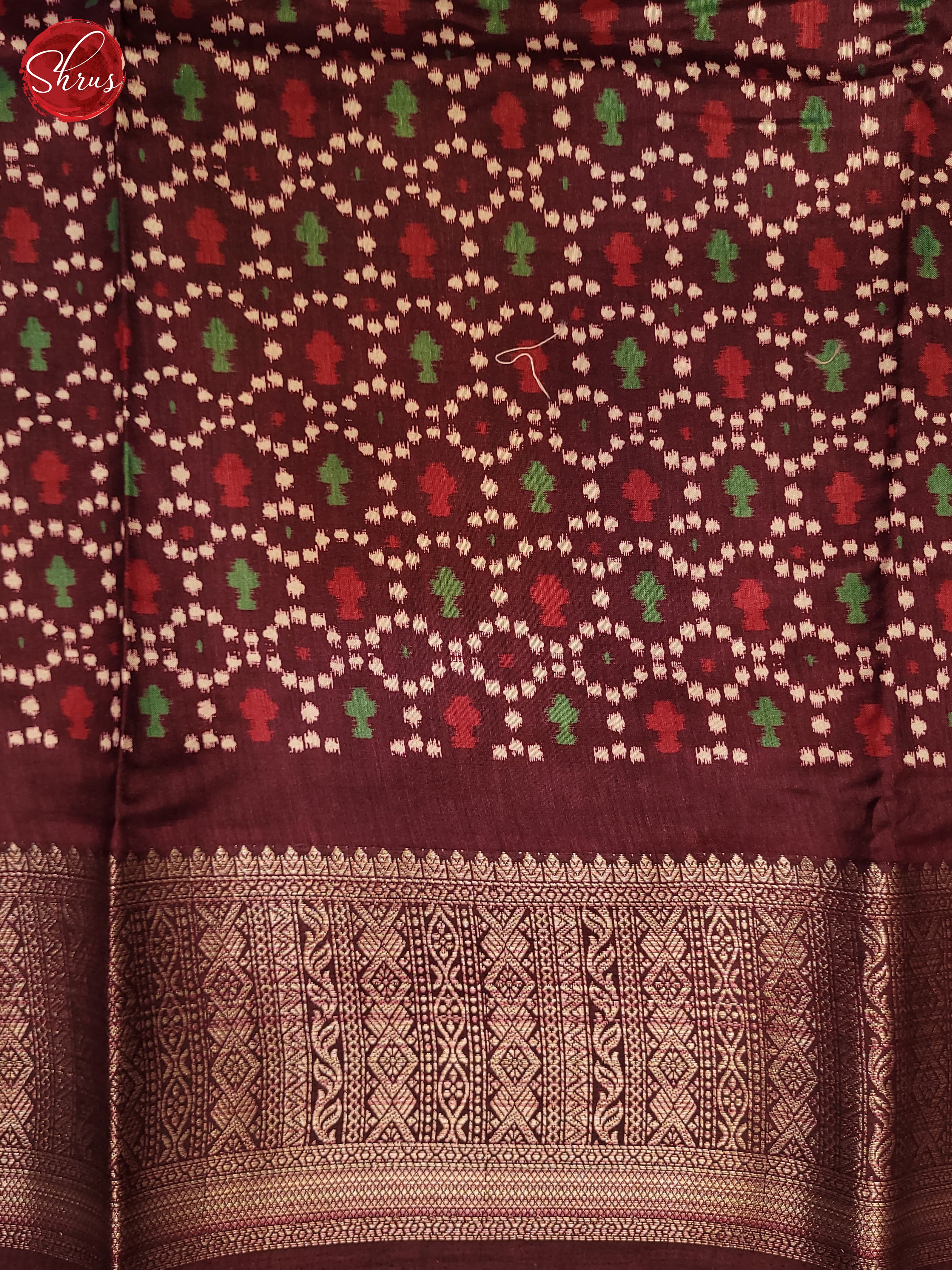 WIne(Single Tone) - Semi Crepe Saree - Shop on ShrusEternity.com