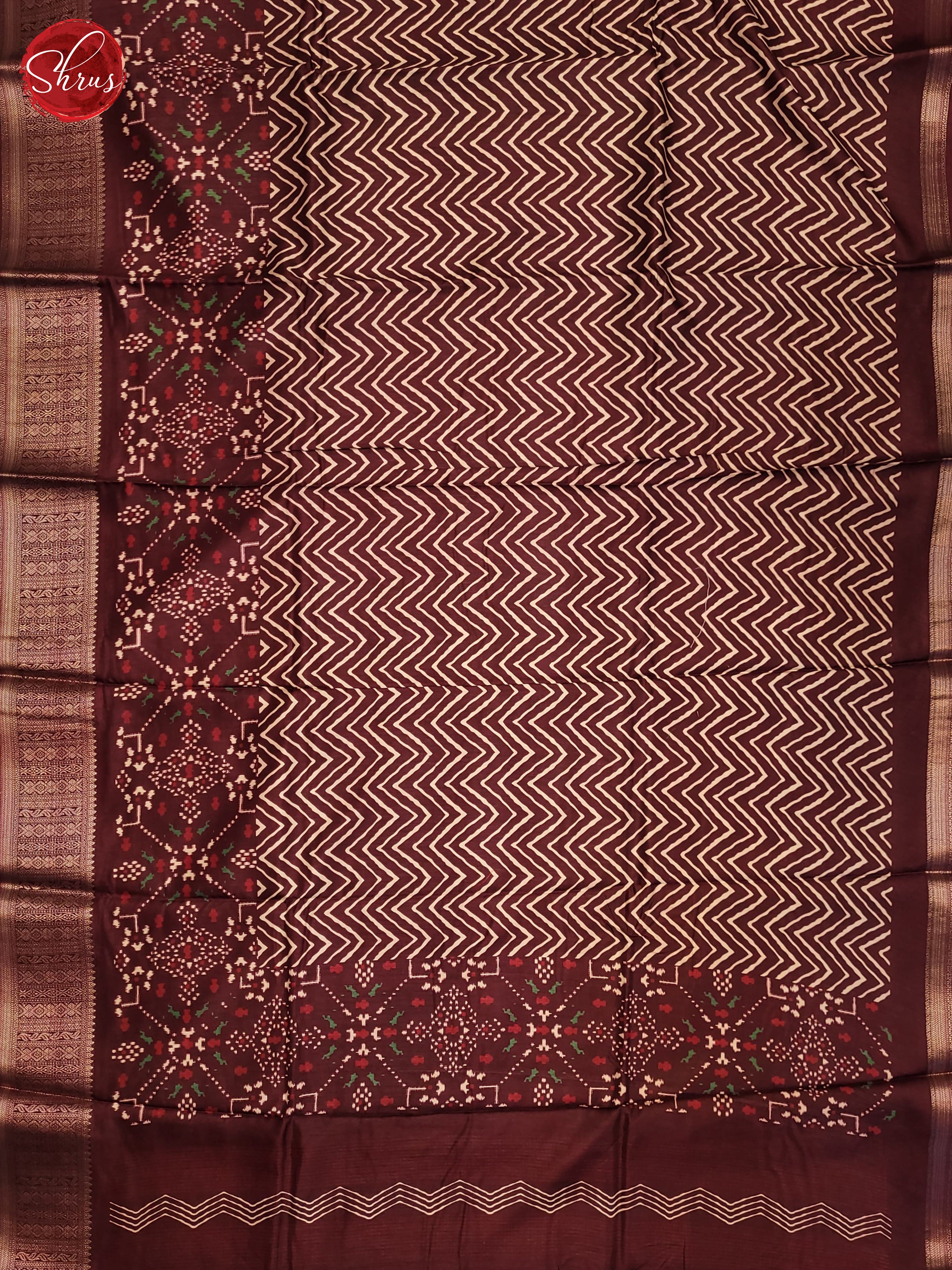 WIne(Single Tone) - Semi Crepe Saree - Shop on ShrusEternity.com