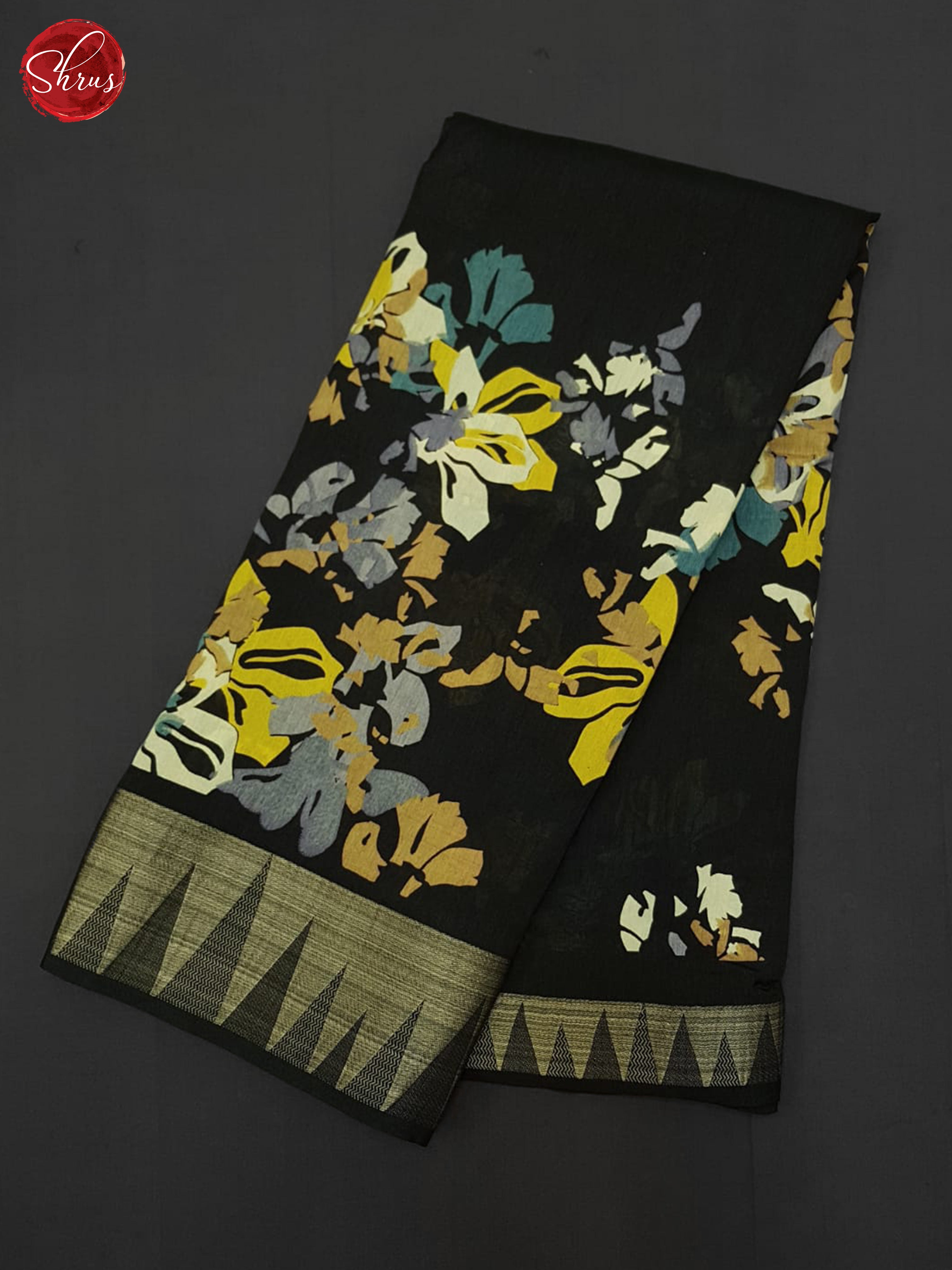 Black(Single Tone)- Semi crepe Saree - Shop on ShrusEternity.com