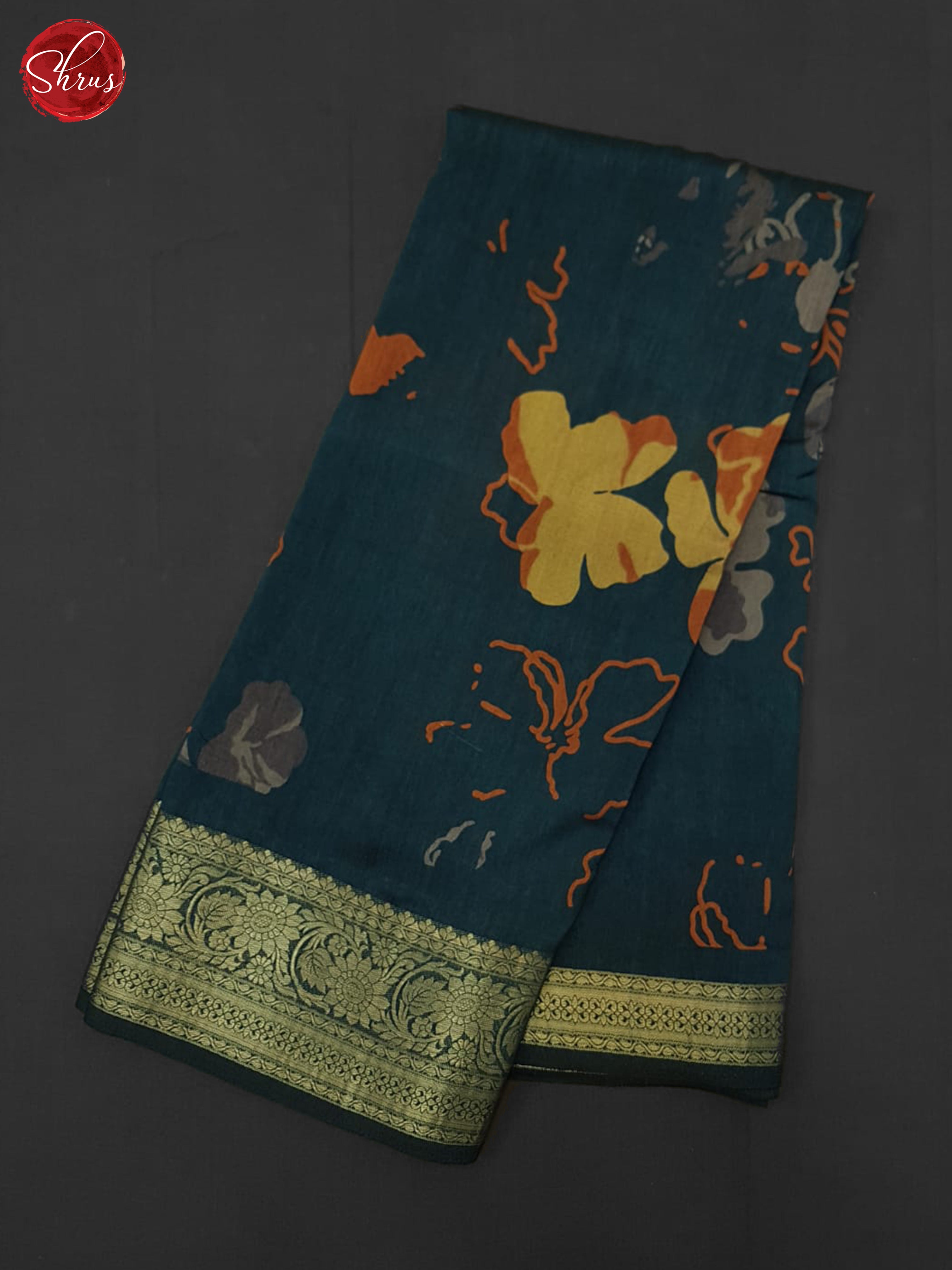 blue(Single Tone)- Semi Crepe Saree - Shop on ShrusEternity.com