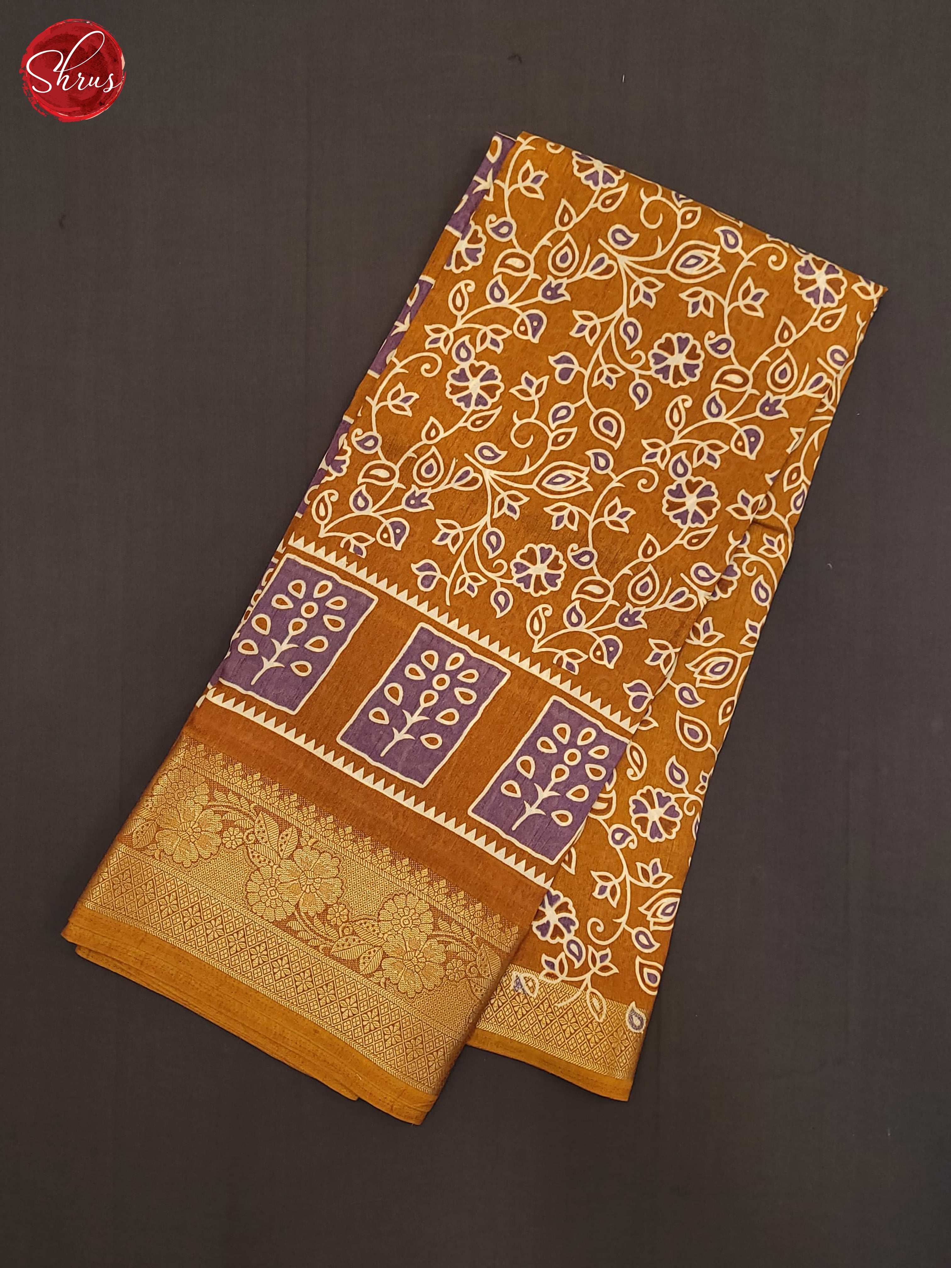 Mustard(Single Tone)- Semi Crepe Saree - Shop on ShrusEternity.com