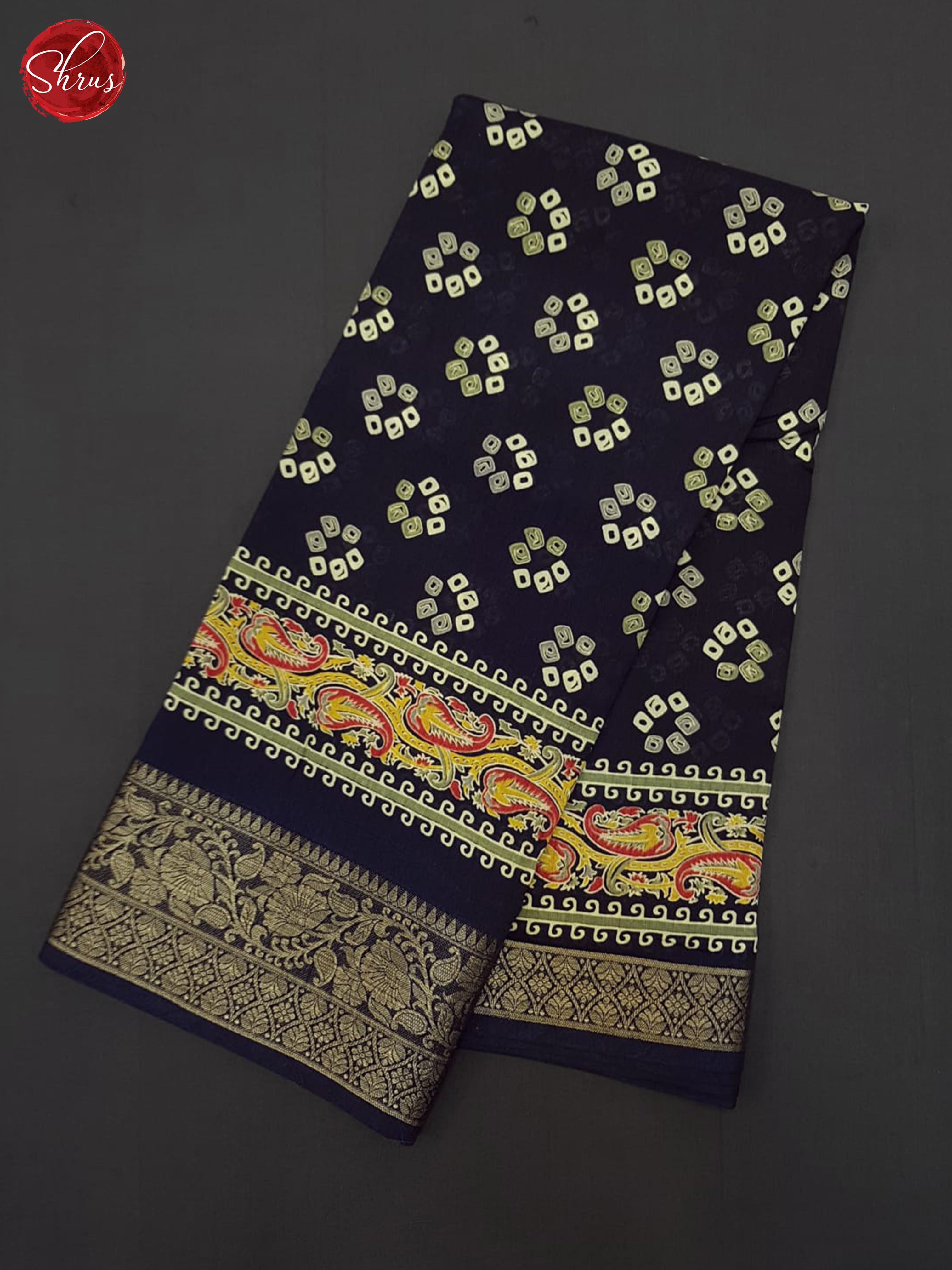 Blue(Single Tone)- Semi crepe Saree - Shop on ShrusEternity.com