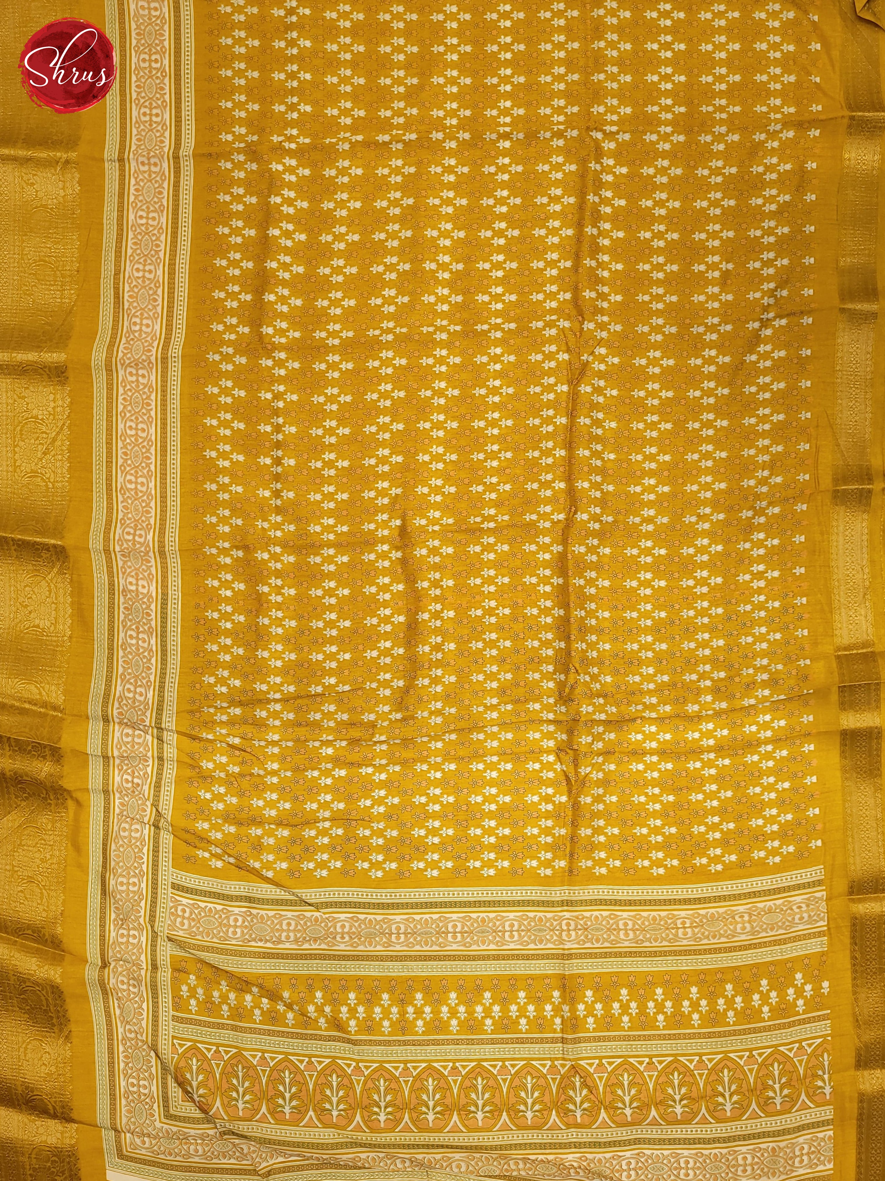 Yellow(Single Tone) - Semi Crepe Saree - Shop on ShrusEternity.com