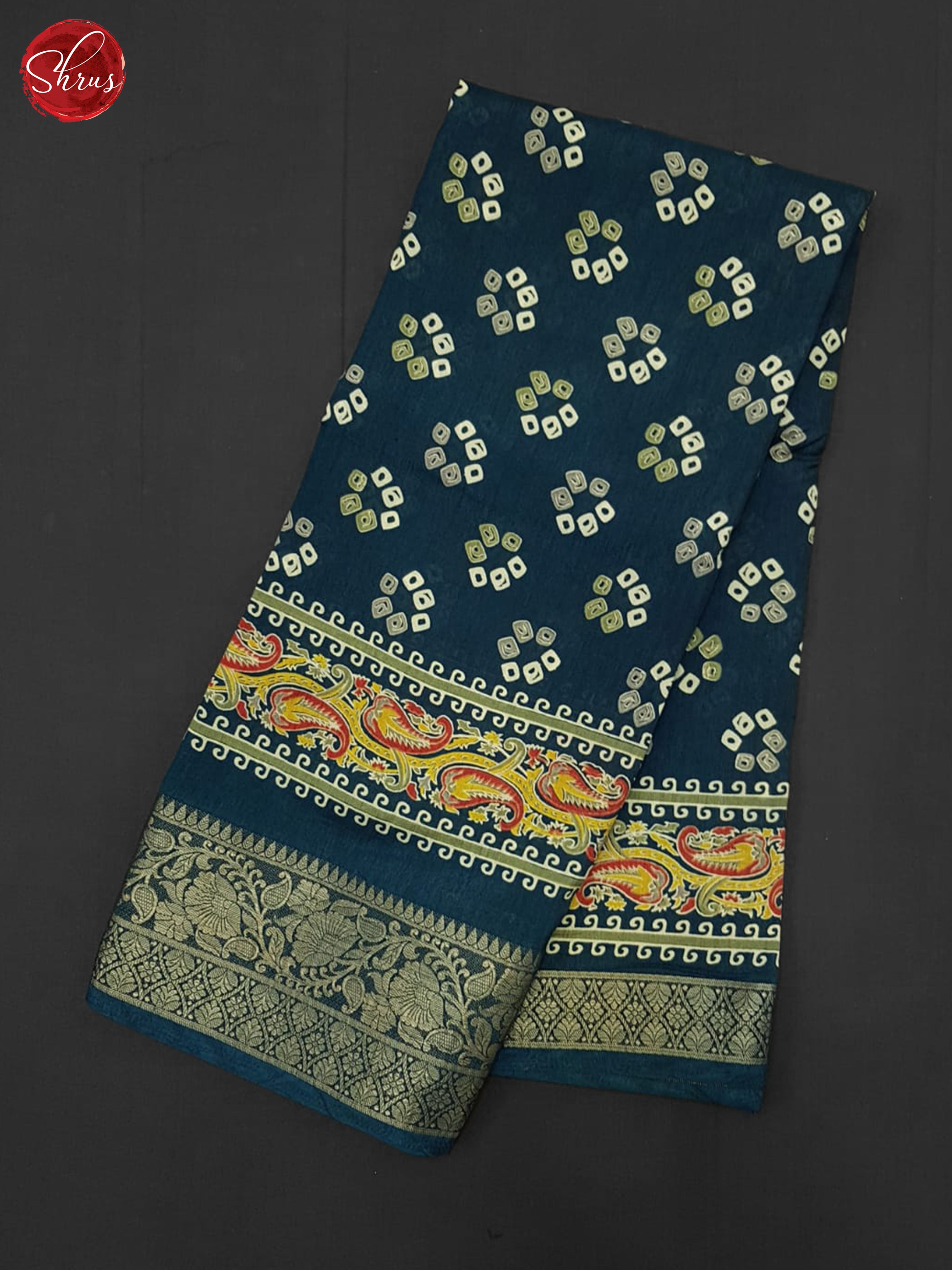 blue(single Tone)- Semi Crepe Saree - Shop on ShrusEternity.com