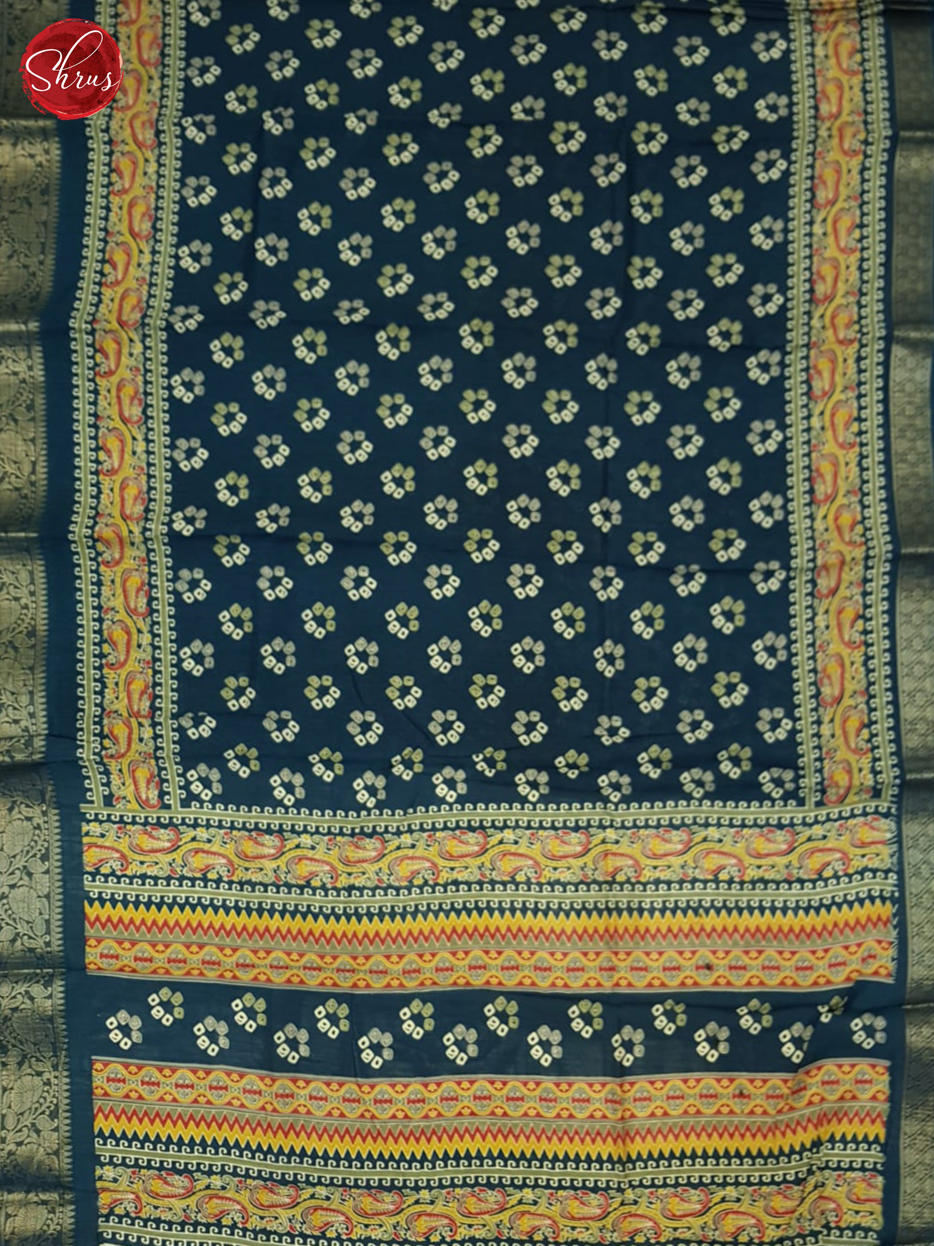 blue(single Tone)- Semi Crepe Saree - Shop on ShrusEternity.com