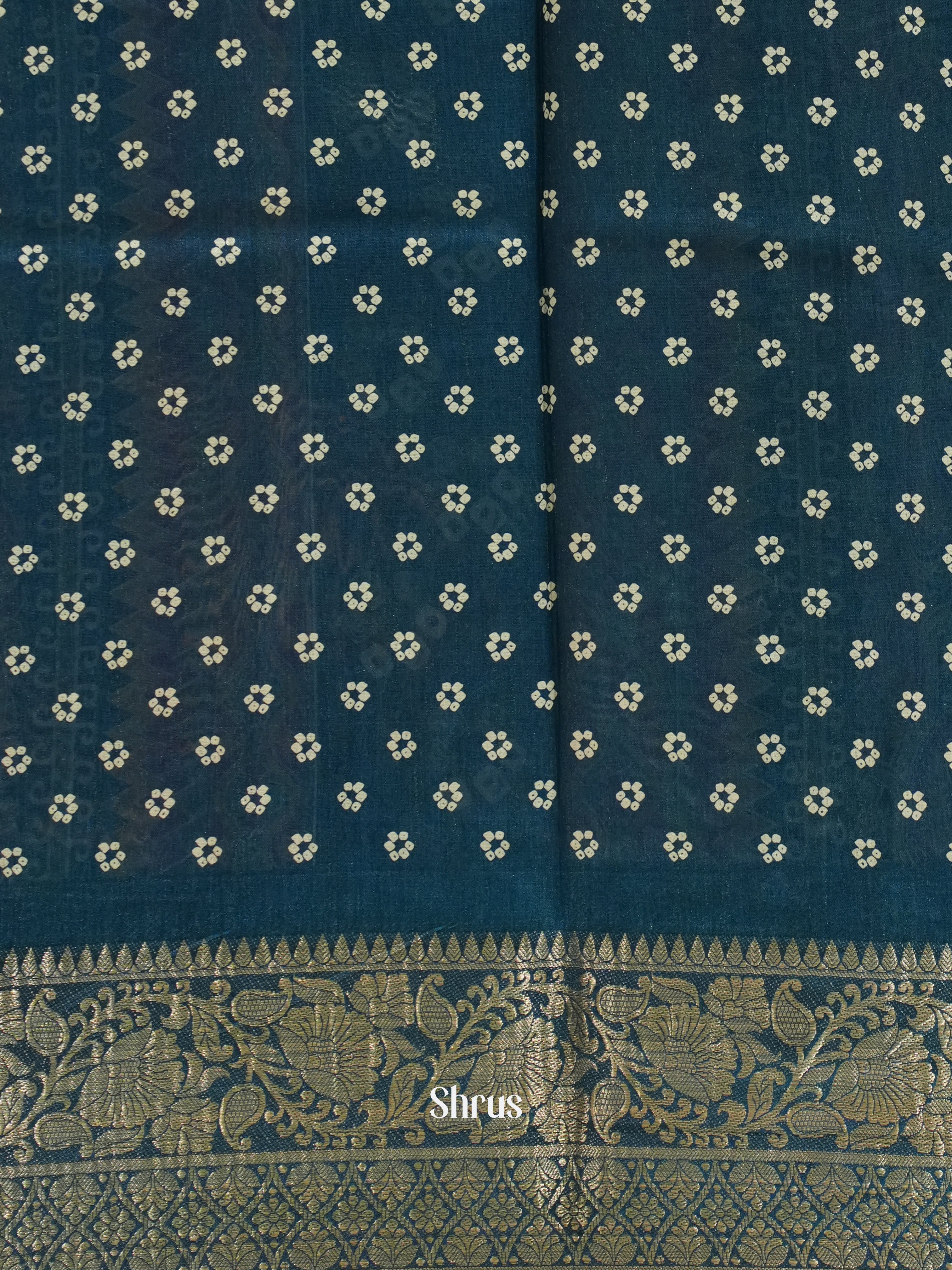 blue(single Tone)- Semi Crepe Saree - Shop on ShrusEternity.com