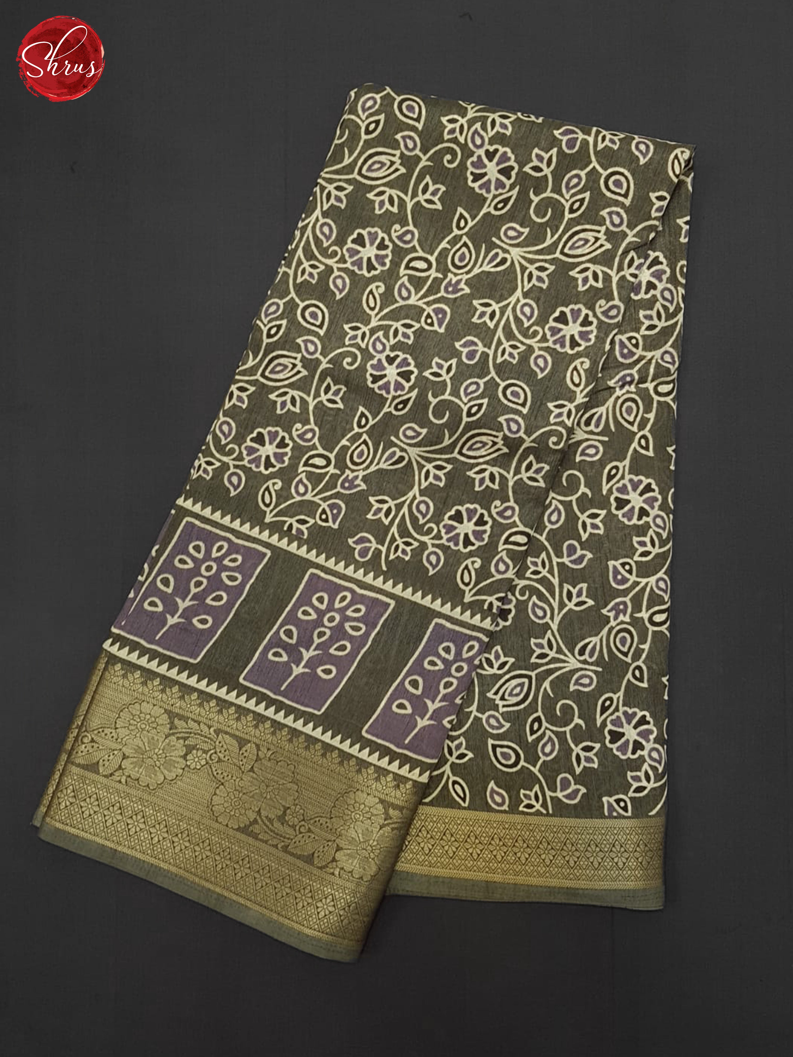 Grey(single Tone)- Semi crepe Saree - Shop on ShrusEternity.com