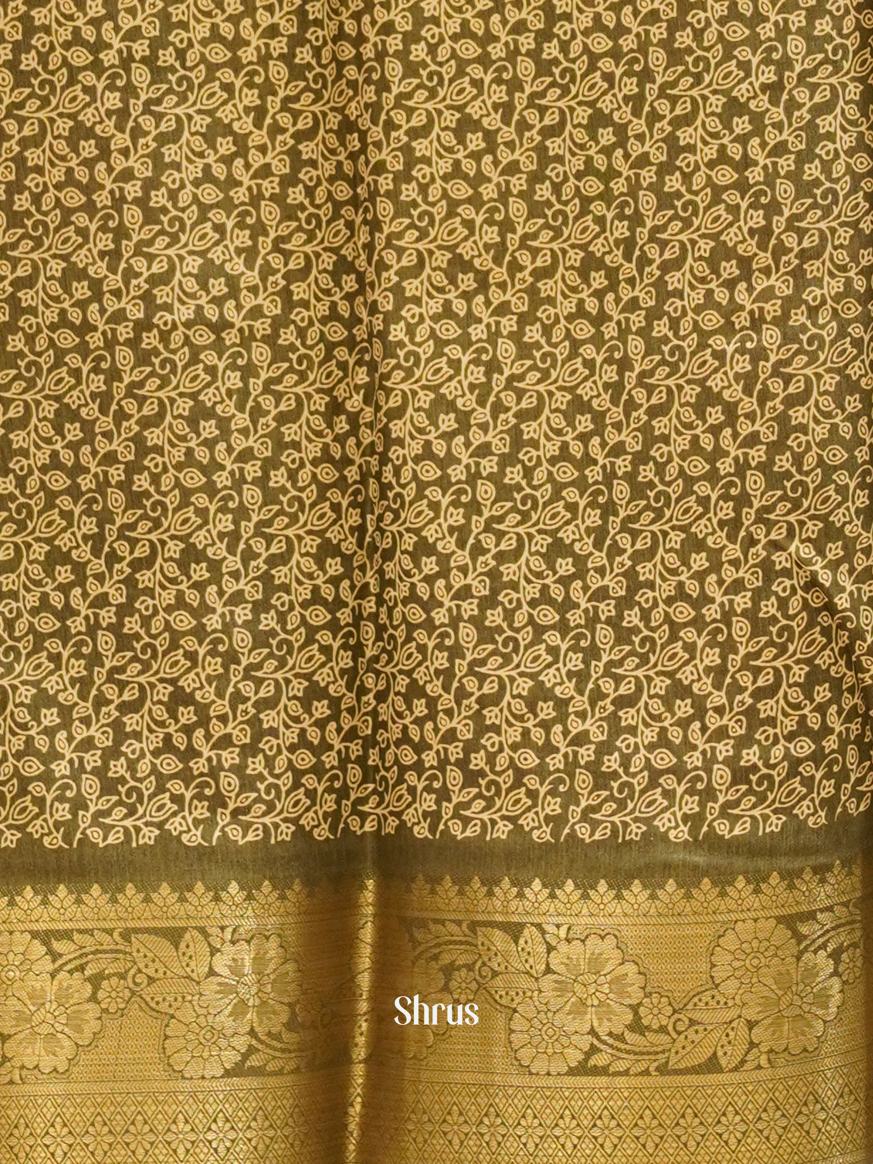 Grey(single Tone)- Semi crepe Saree - Shop on ShrusEternity.com