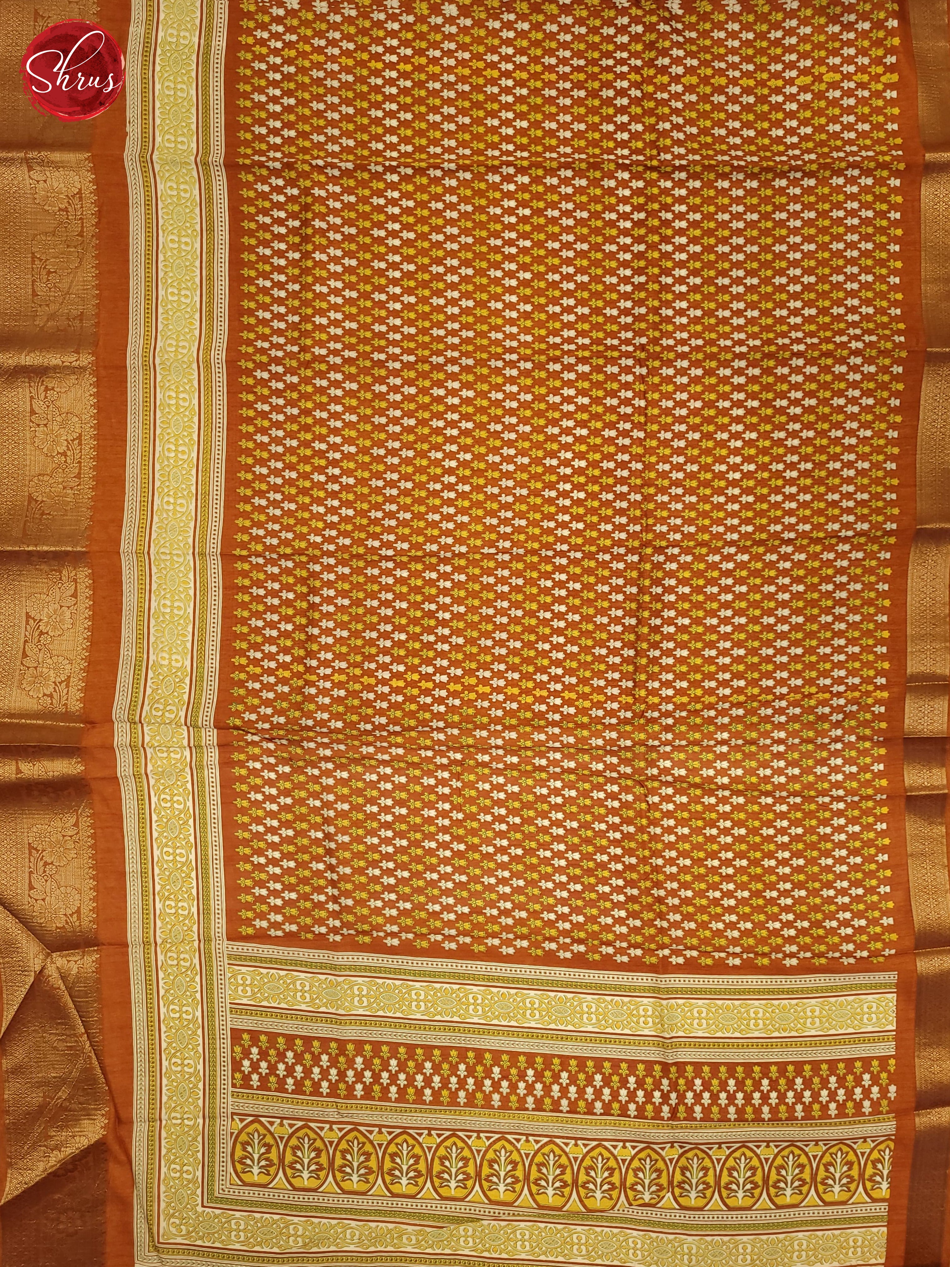 Mustard(Single Tone) - Semi Crepe Saree - Shop on ShrusEternity.com