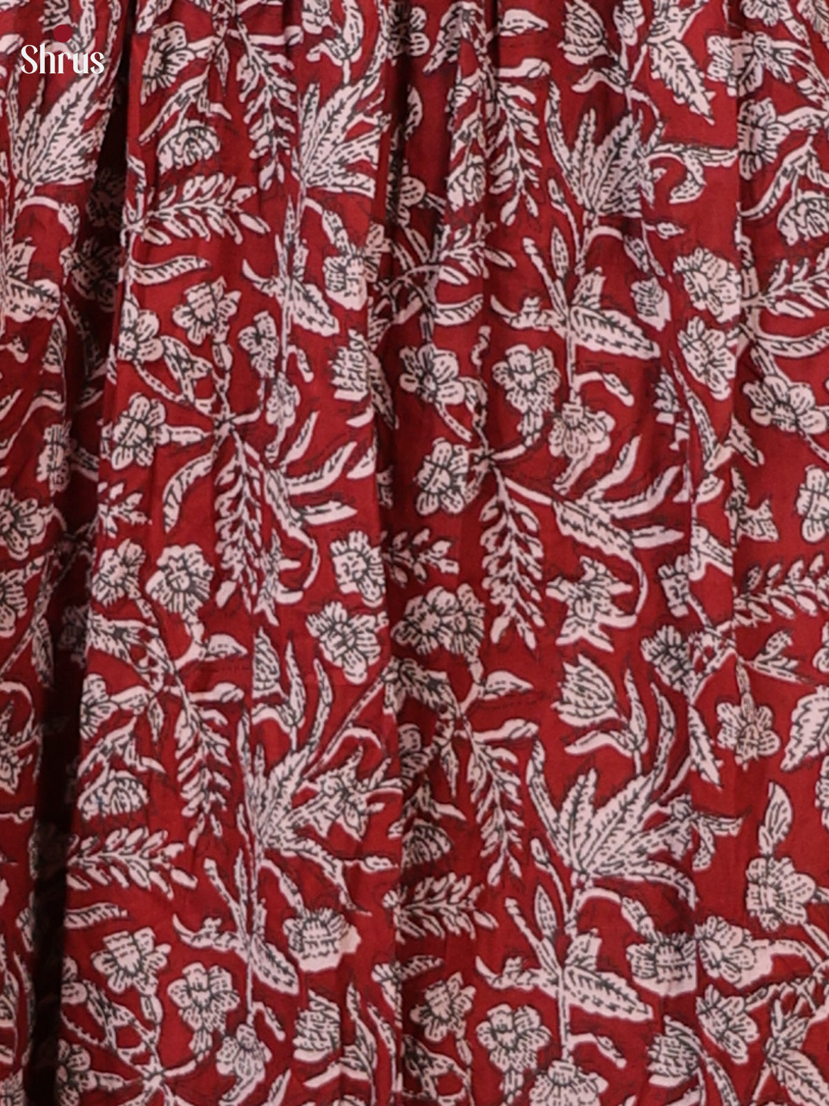 Red -Anarkali Printed Readymade Suits - Shop on ShrusEternity.com