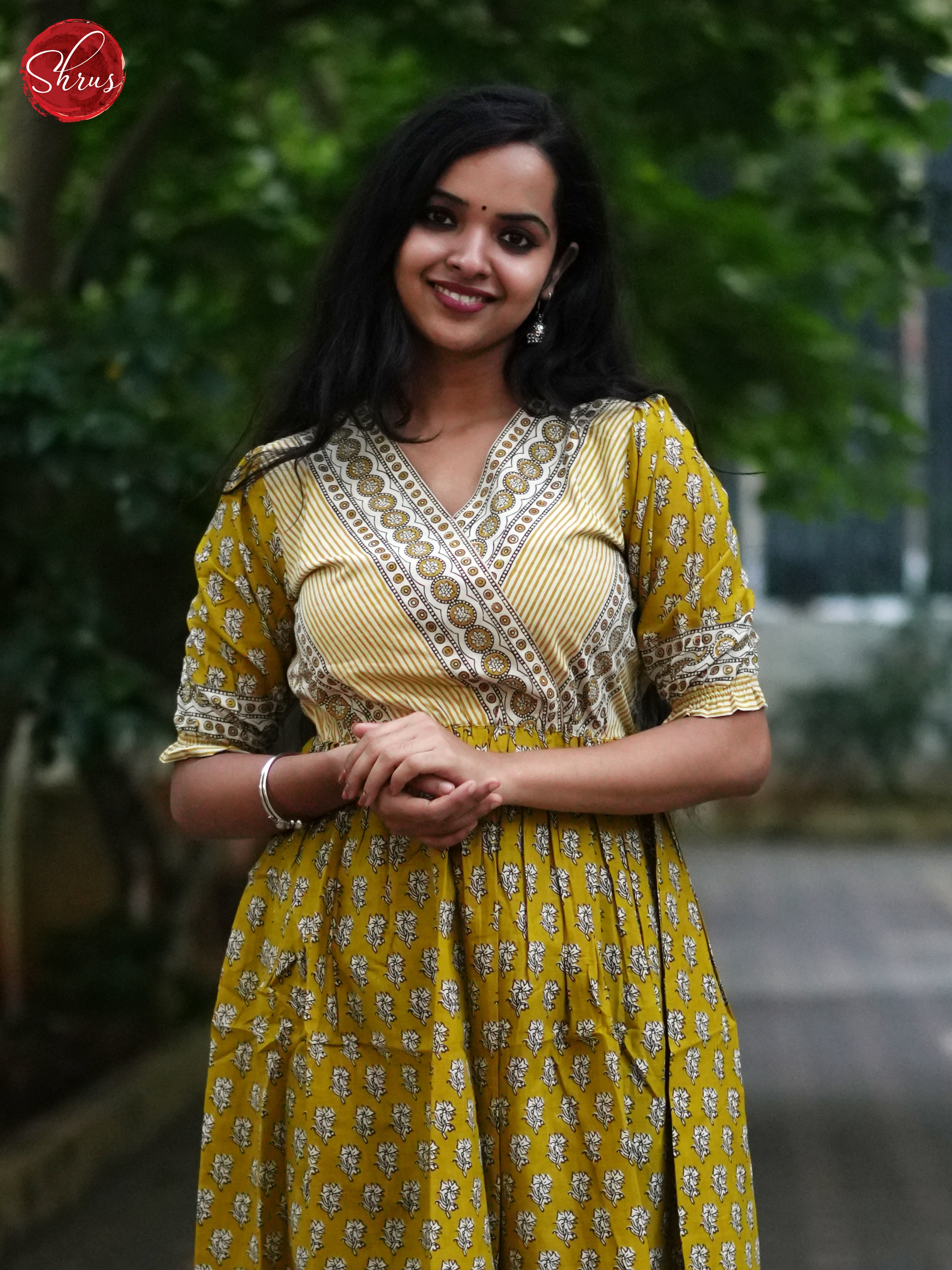 Mehandi Green - Block Printed Readymade Kurti - Shop on ShrusEternity.com