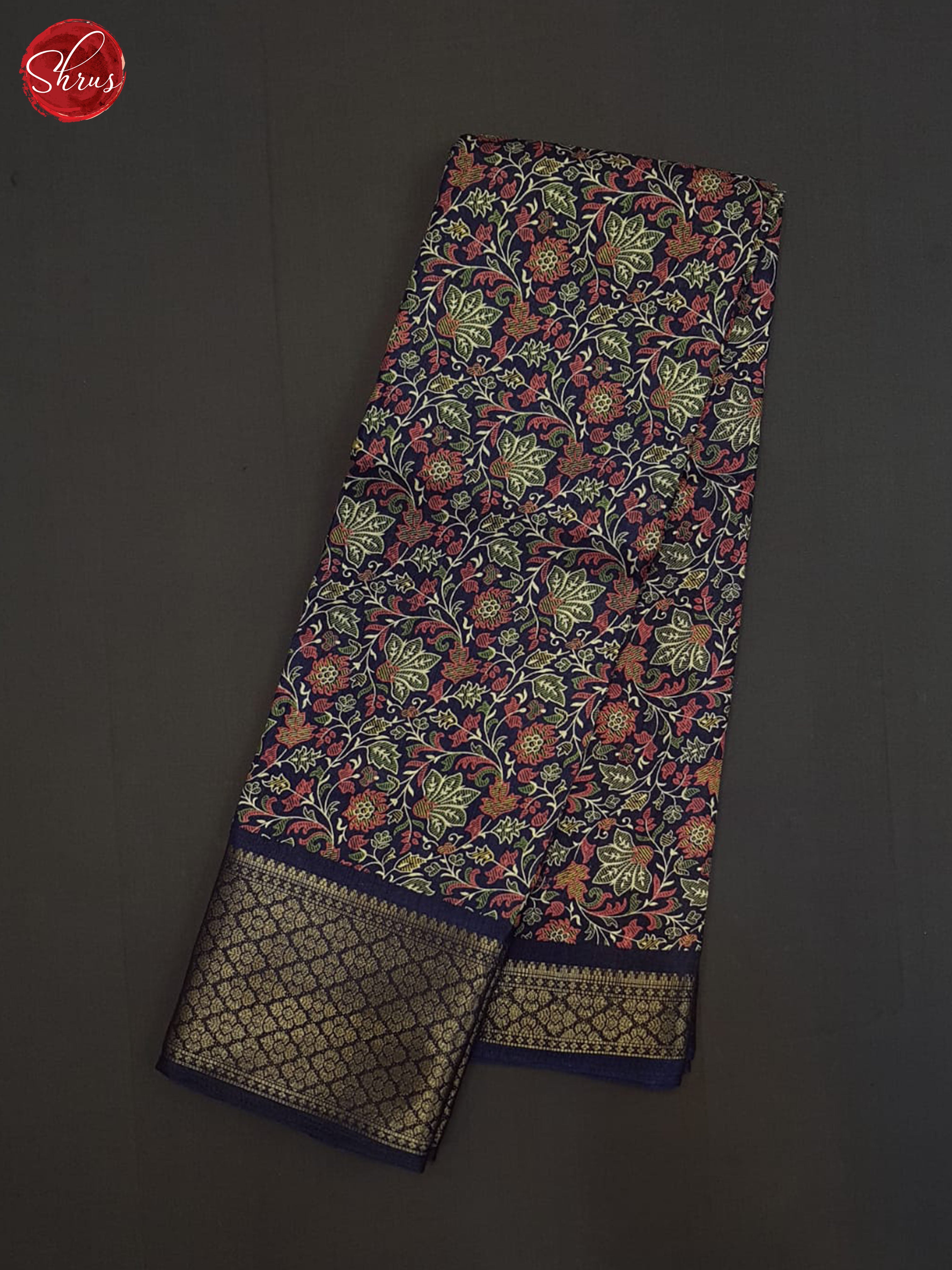 Blue(single tone)- Semi crepe saree - Shop on ShrusEternity.com