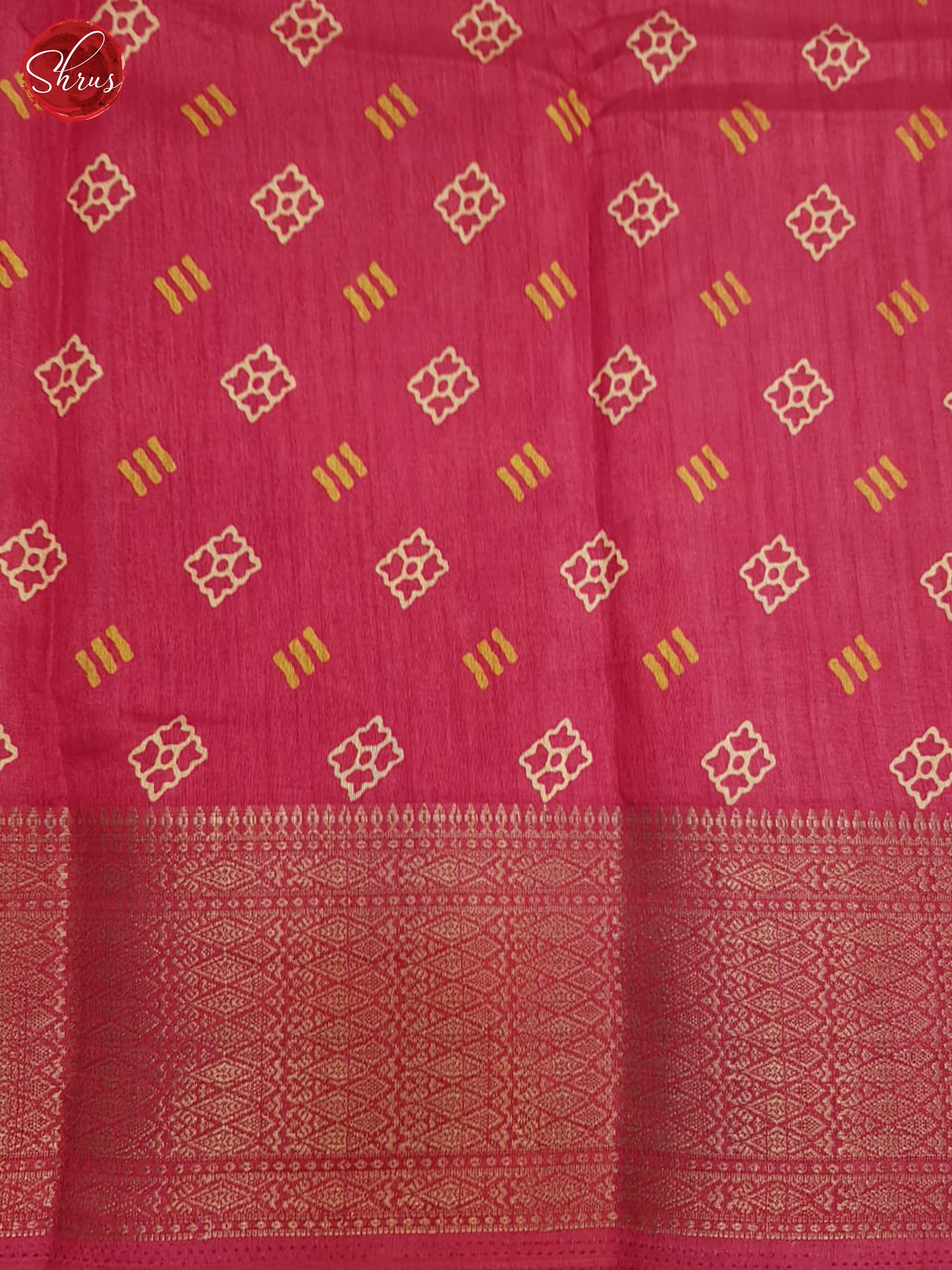 Pink and Cream- Semi Crepe saree - Shop on ShrusEternity.com