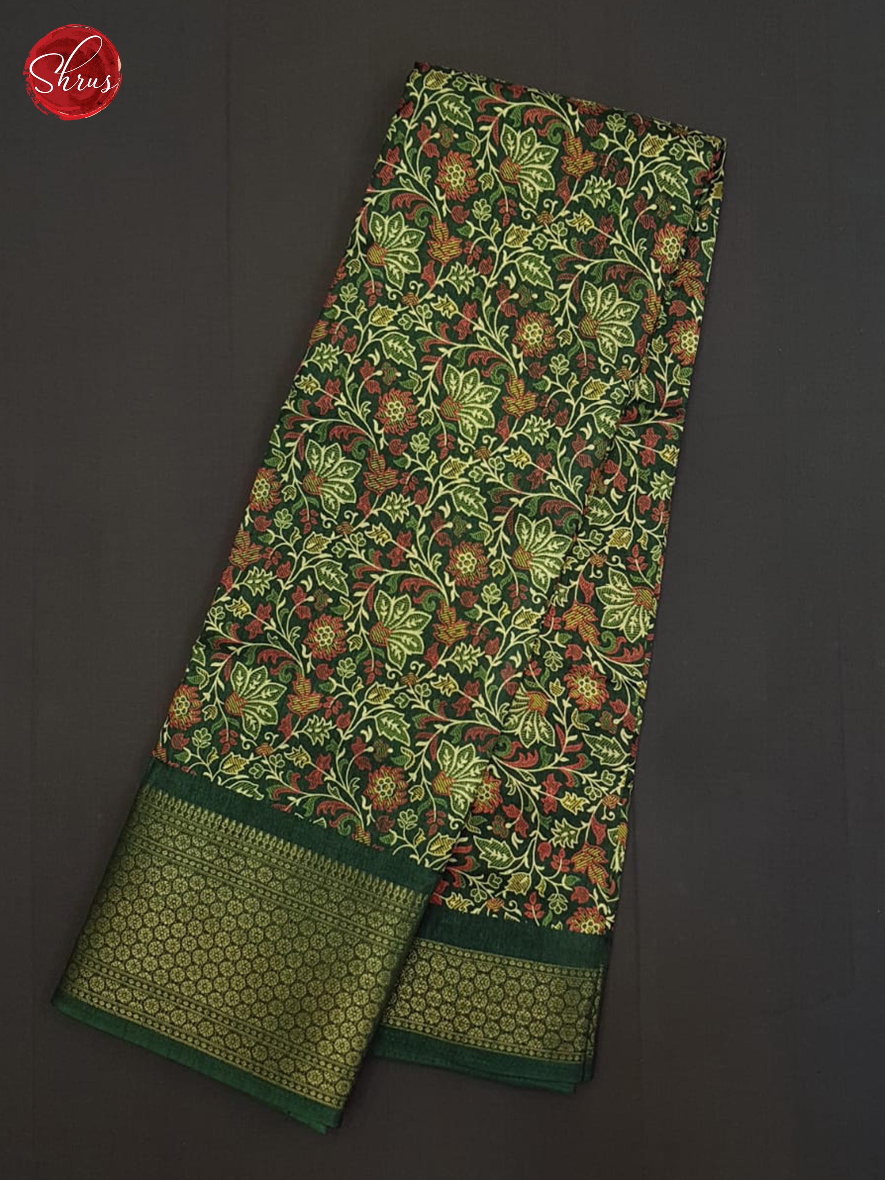 Green(single tone)- Semi crepe saree - Shop on ShrusEternity.com