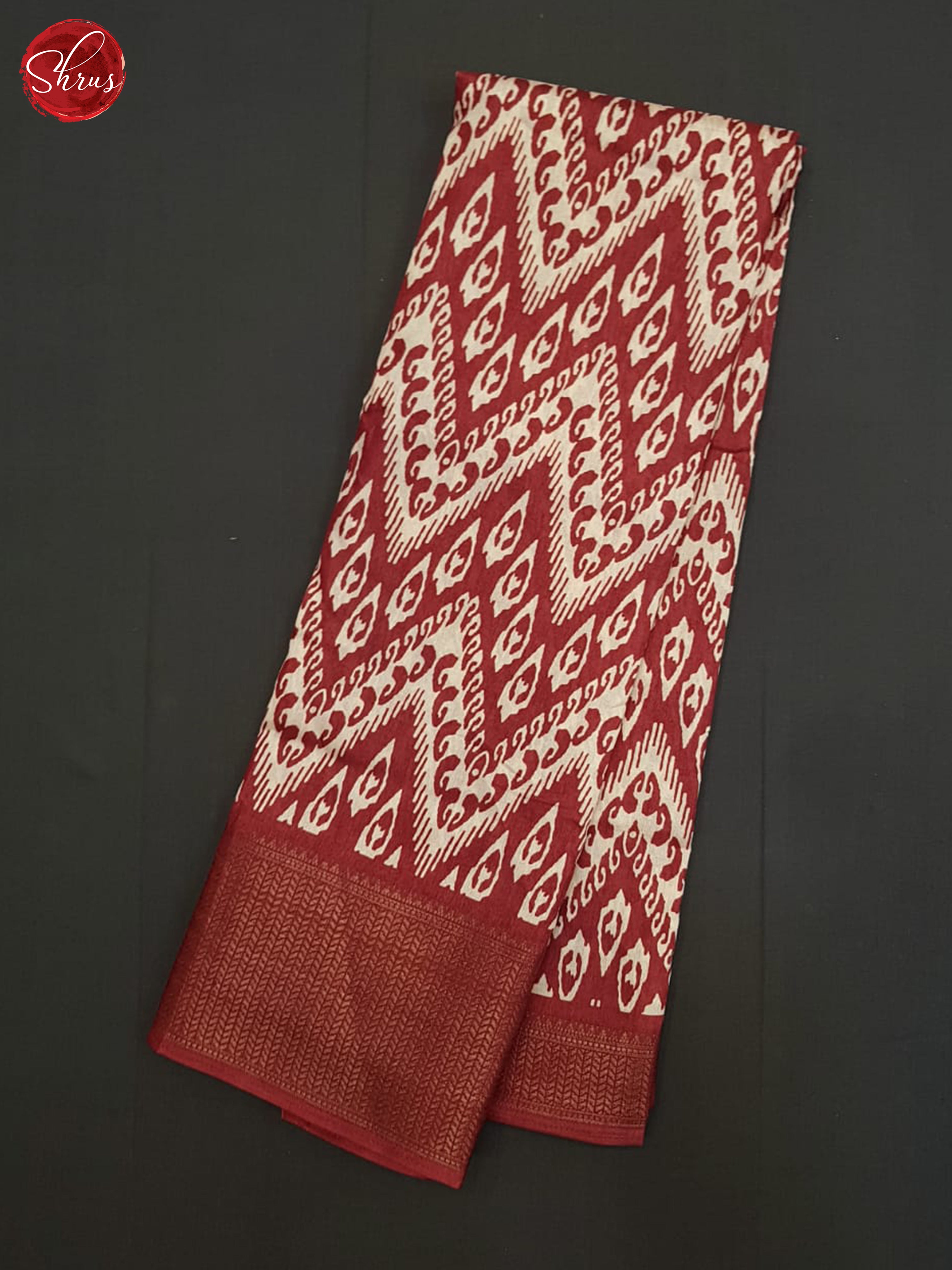 Maroon(single tone)-Semi crepe saree - Shop on ShrusEternity.com